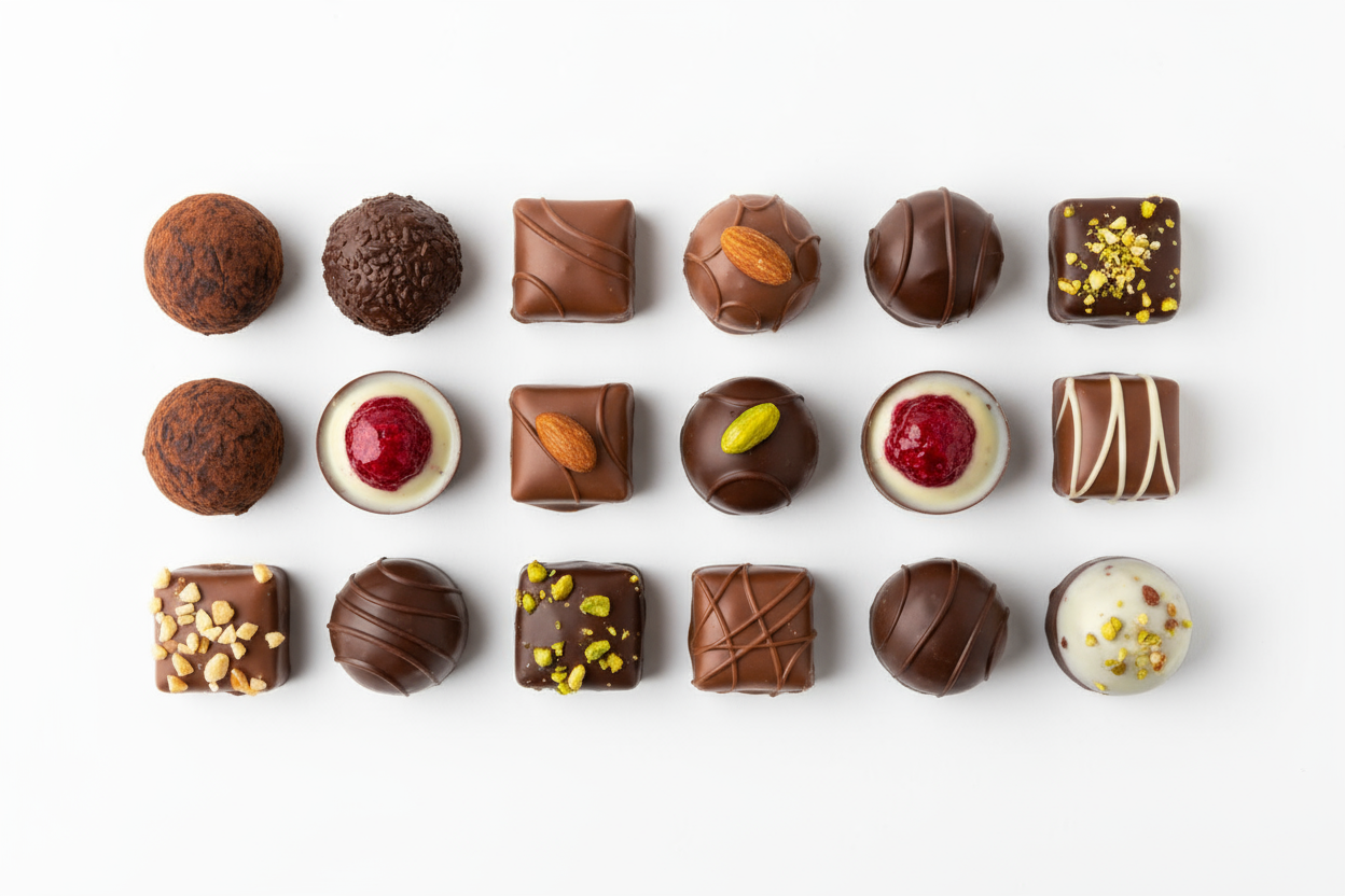 image of different flavors of chocolates