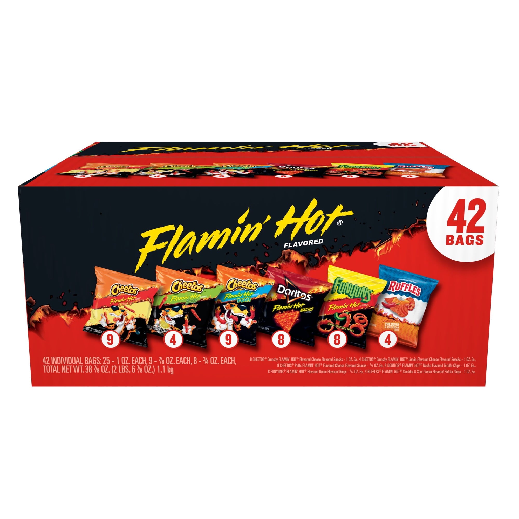 FRTIO LAY FLAMIN HOT MIX 42CT VARIETY PACK