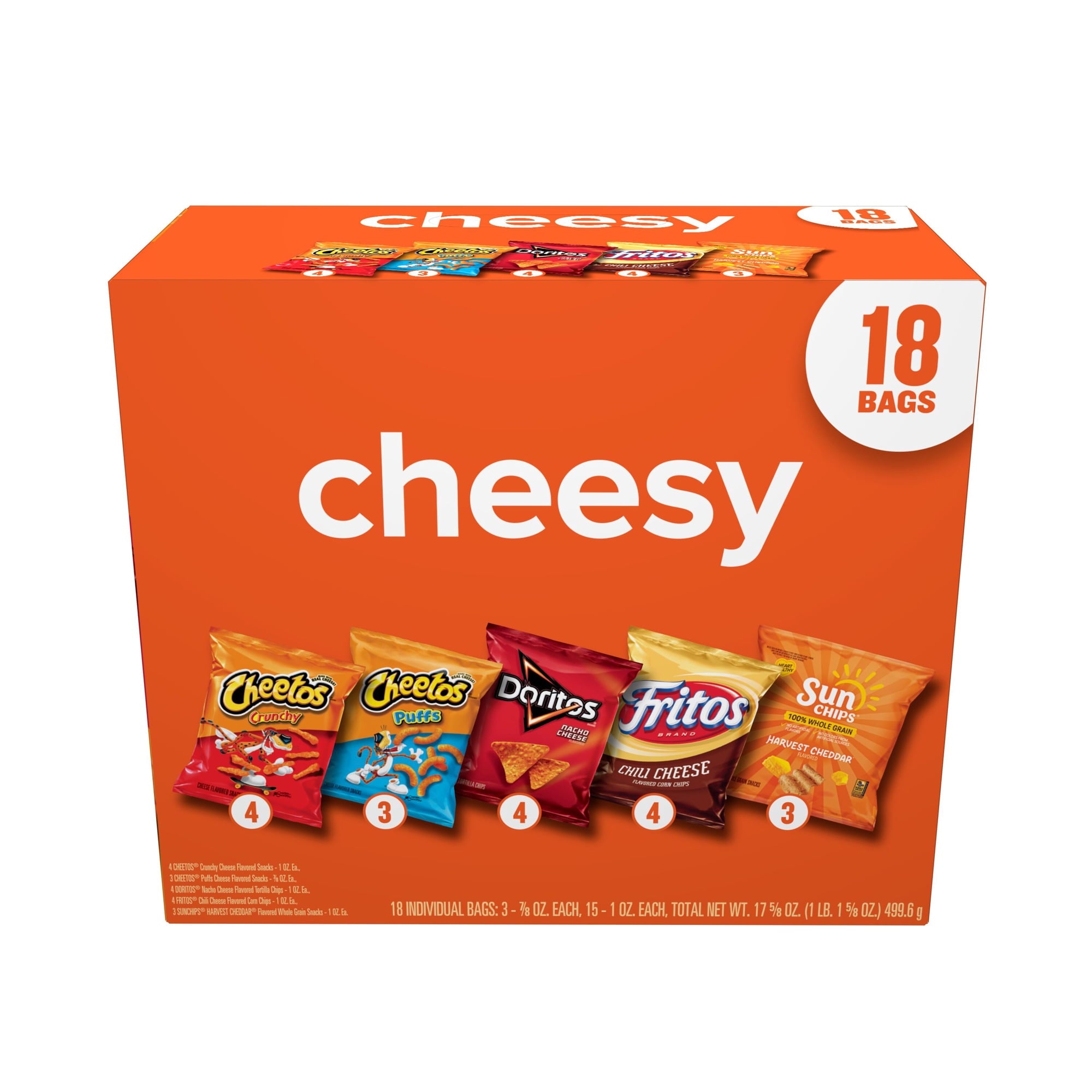 FRTIO LAY CHEESY MIX 18CT VARIETY PACK