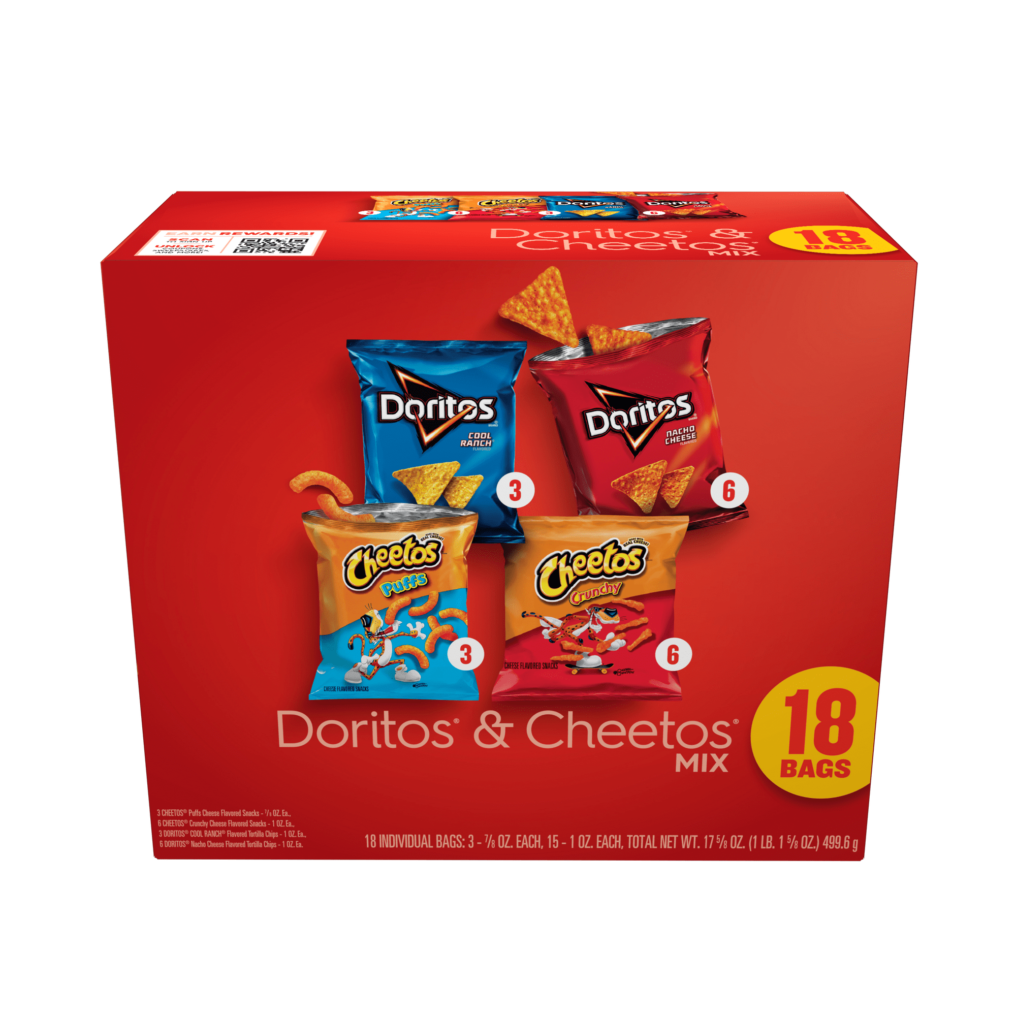 FRITO LAY DORITOS & CHEETOS 18CT VARIEY PACK