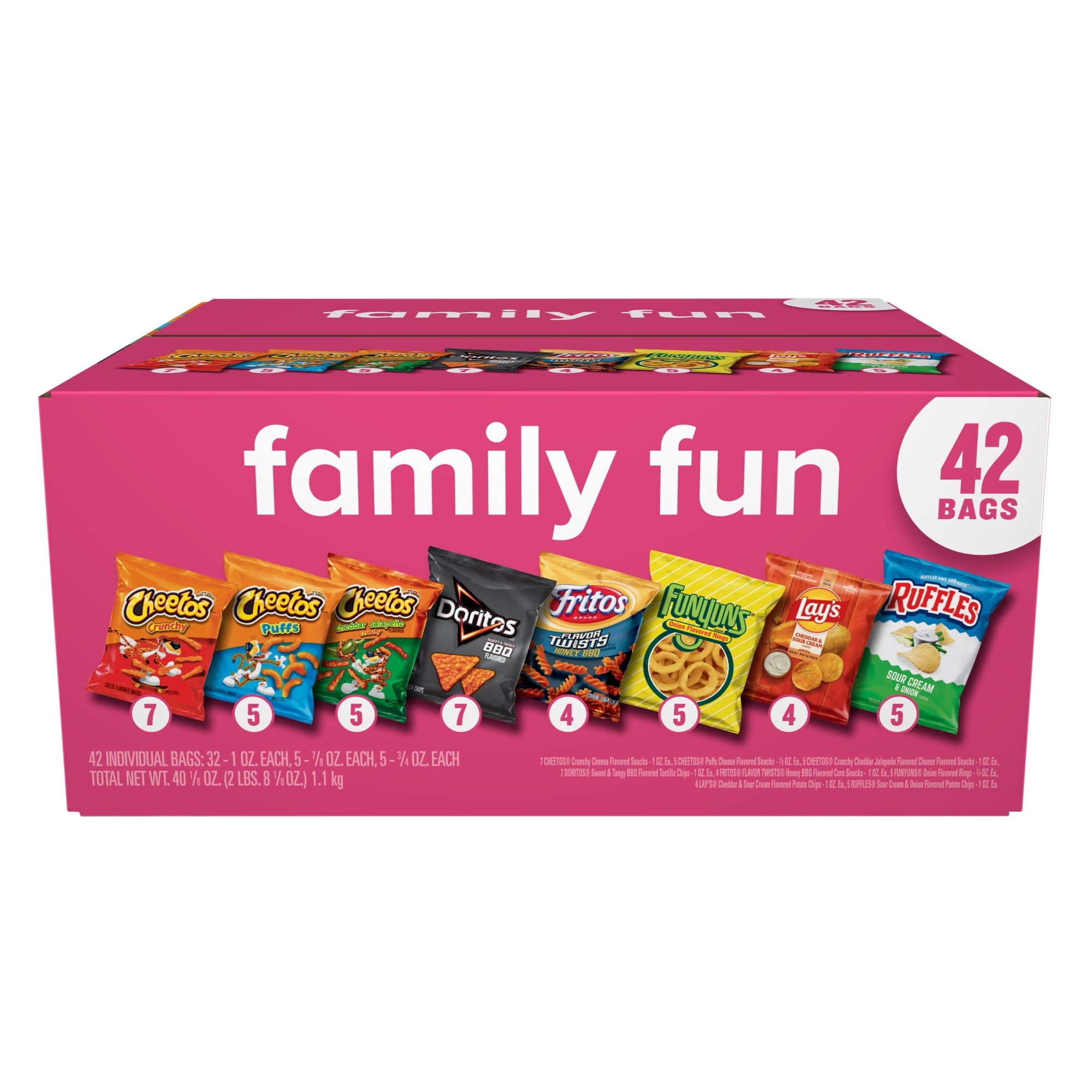 FRTIO LAY FAMILY FUN MIX 42CT VARIETY PACK