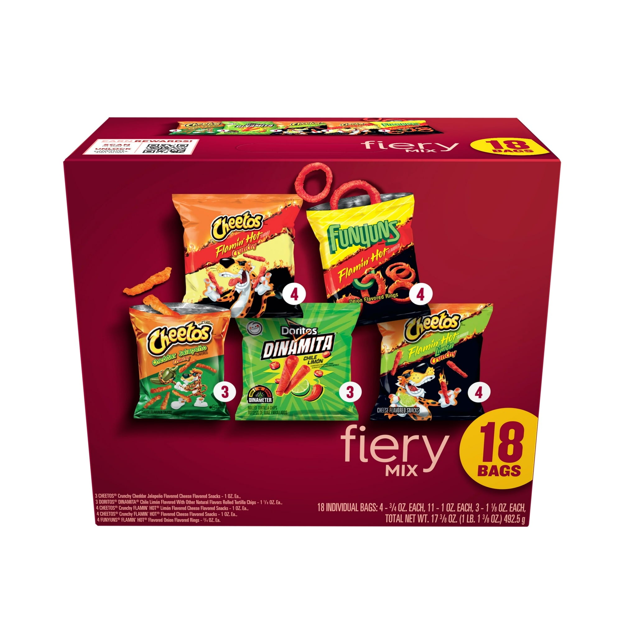 FRTIO LAY FIERY MIX 18CT VARIETY PACK