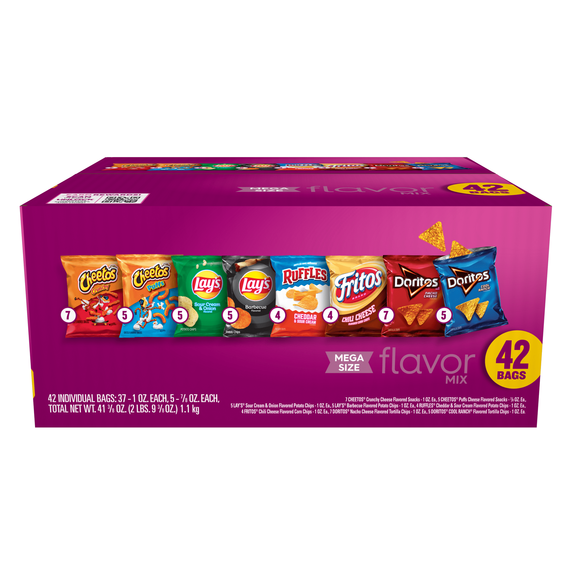 FRTIO LAY FLAVOR MIX 42CT VARIETY PACK