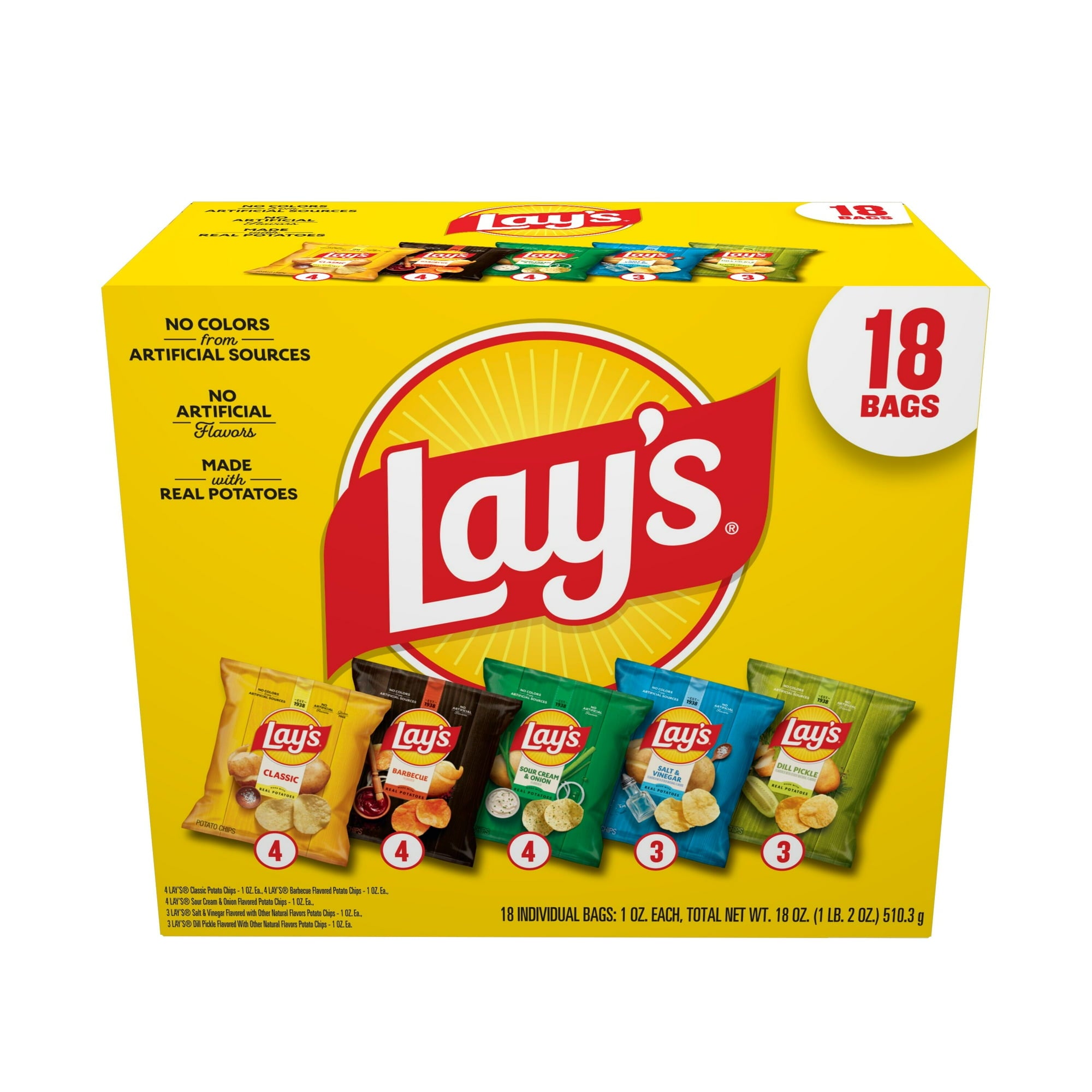 LAY'S SNACKS MIX 18CT VARIETY PACK