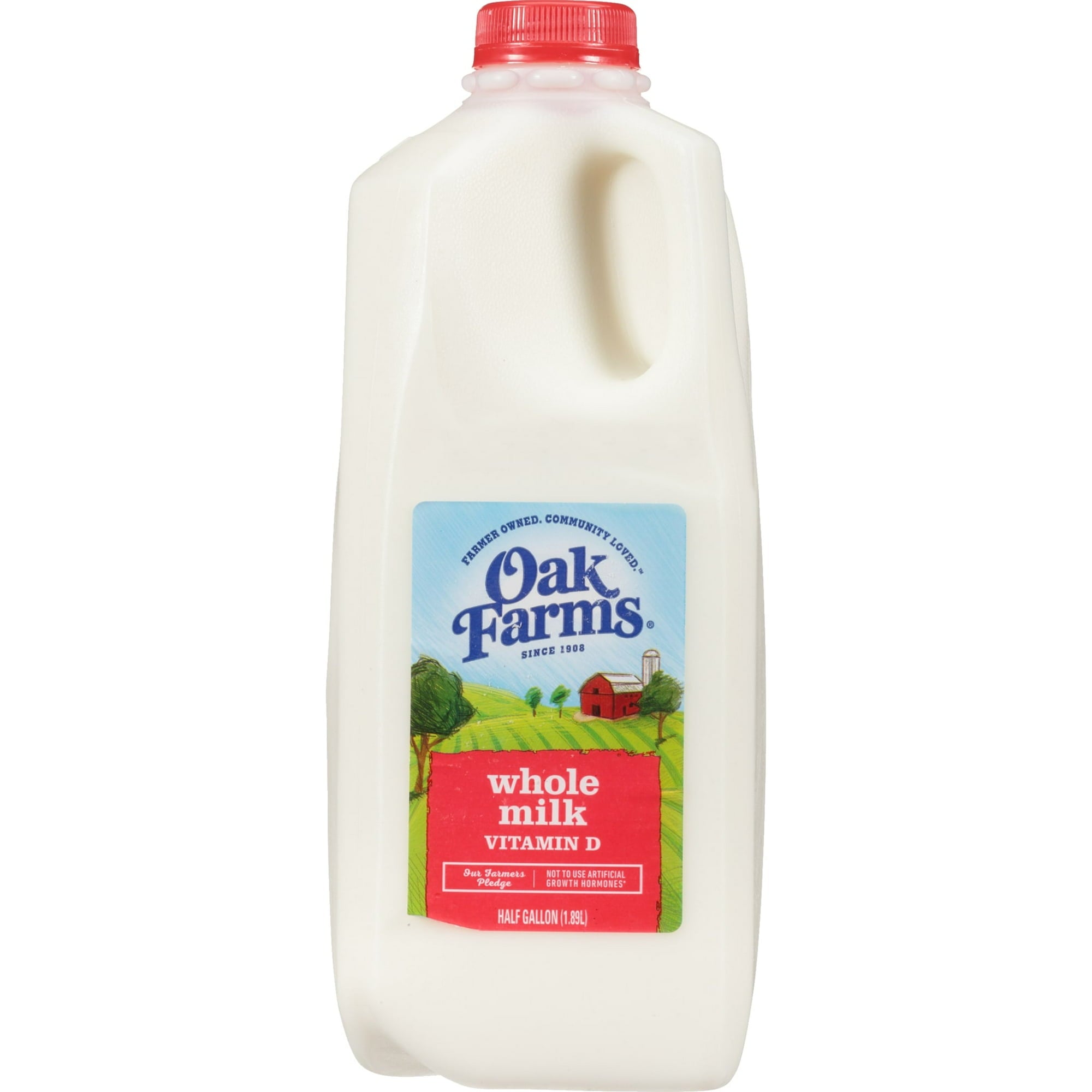 OAK FARMS WHOLE MILK HALF GALLON
