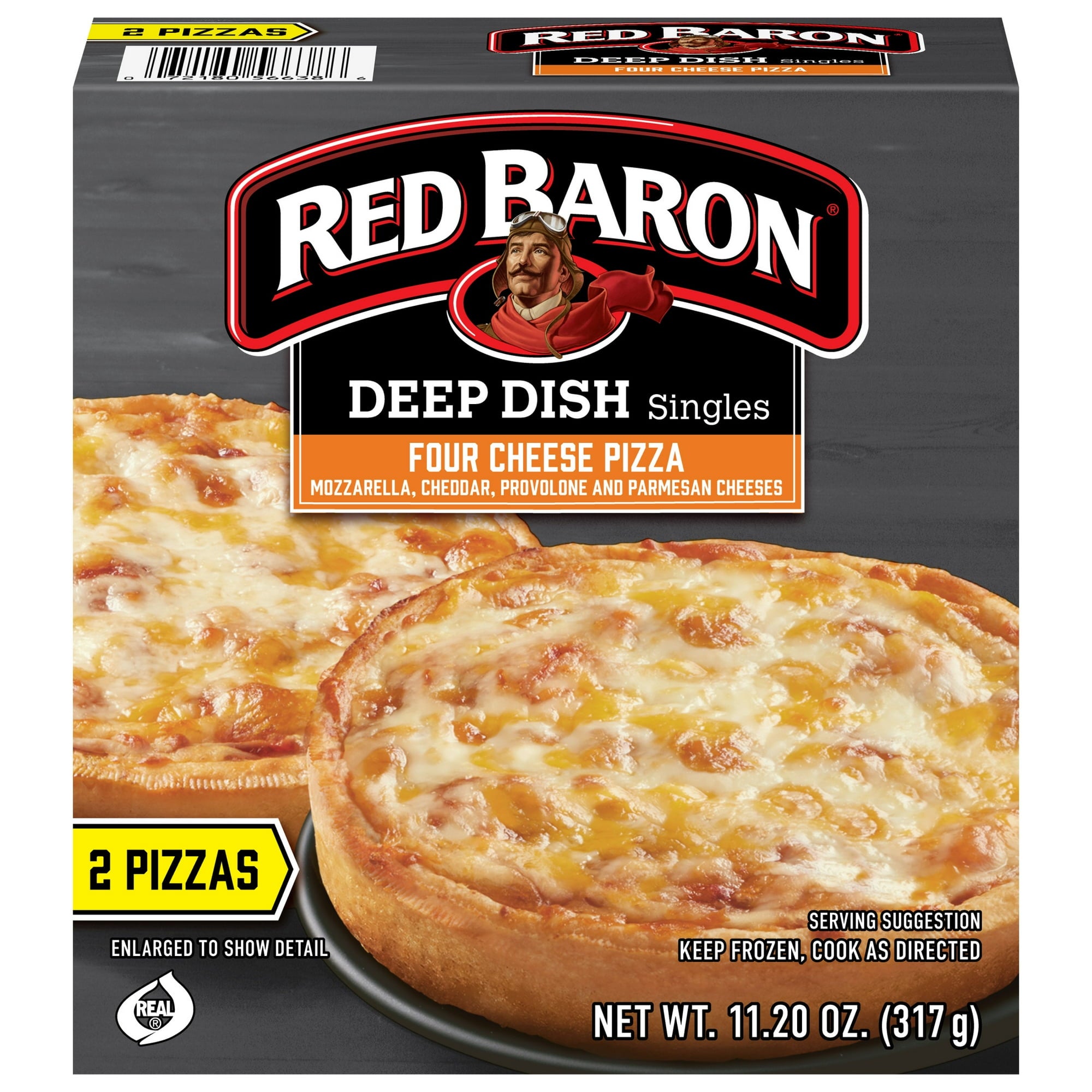RED BARON 4 CHEESE DEEP DISH PERSONAL PIZZA 2PK