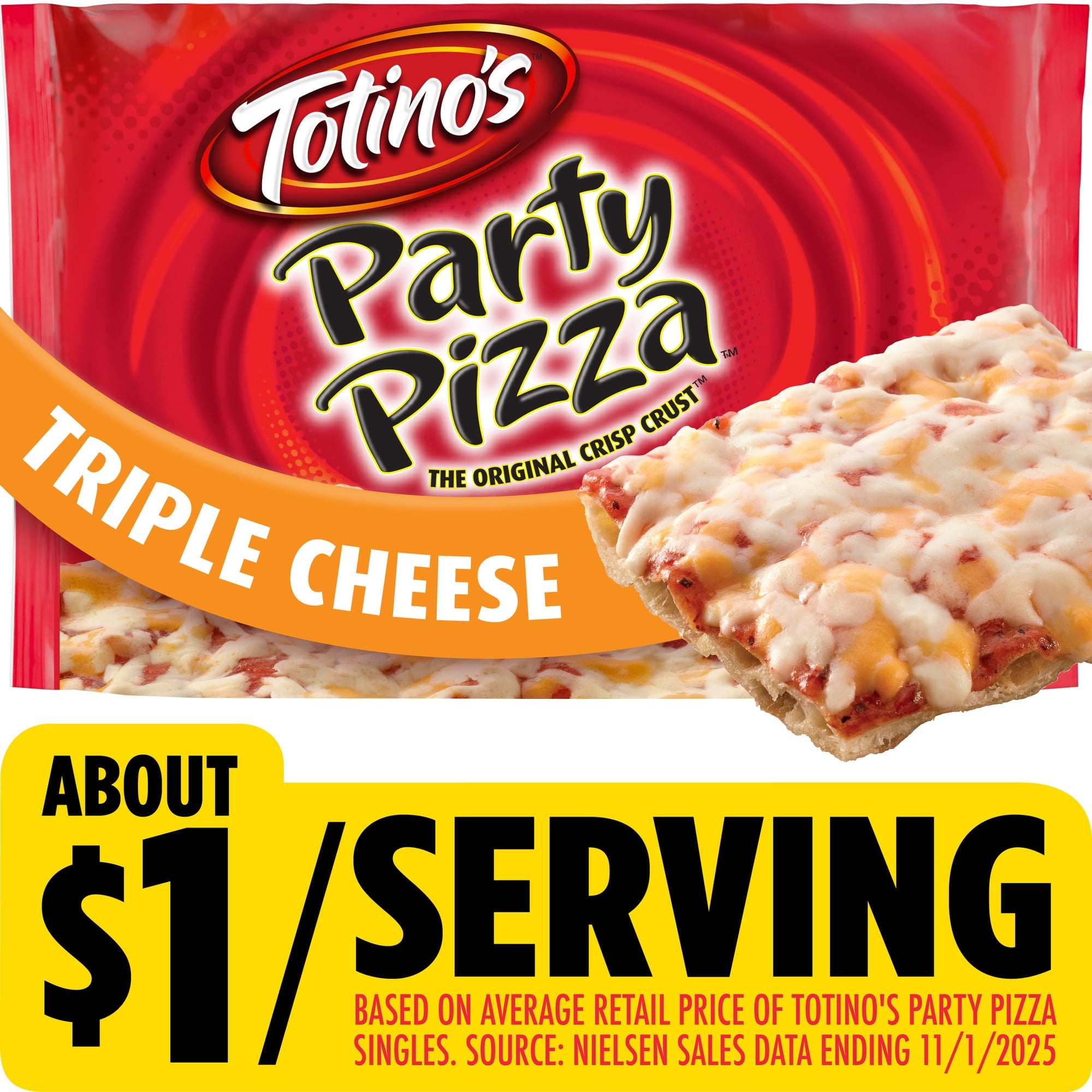 TOTINOS TRIPLE CHEESE PIZZA