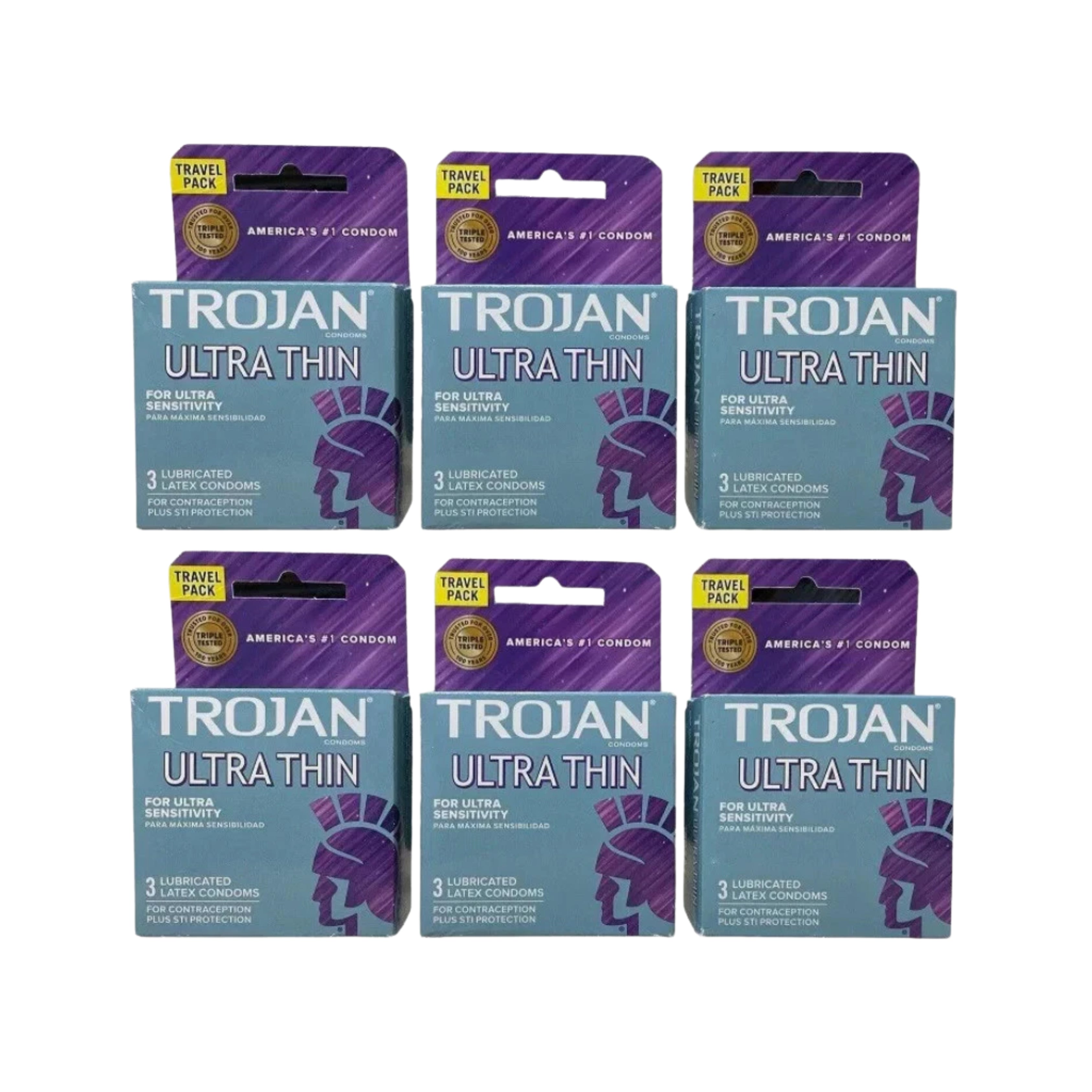 TROJAN ULTRA THIN GRAY 6PK