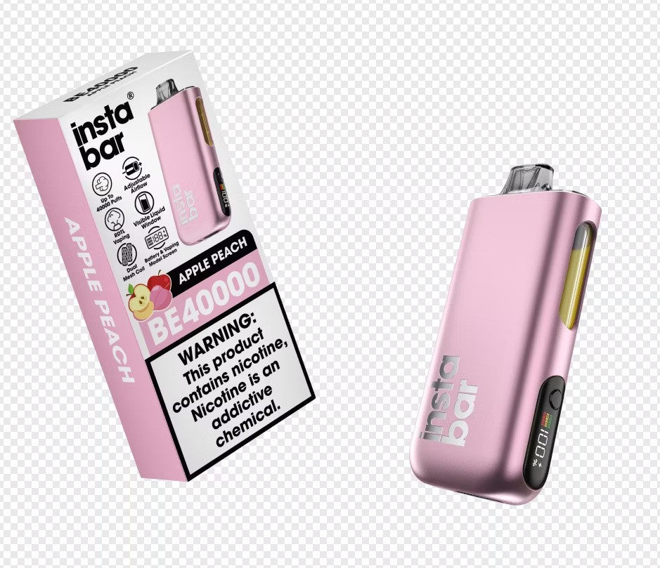 INSTA BAR 40K 10PK APPLE PEACH