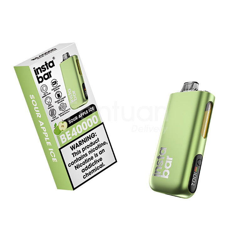 INSTA BAR 40K 10PK SOUR APLE ICE