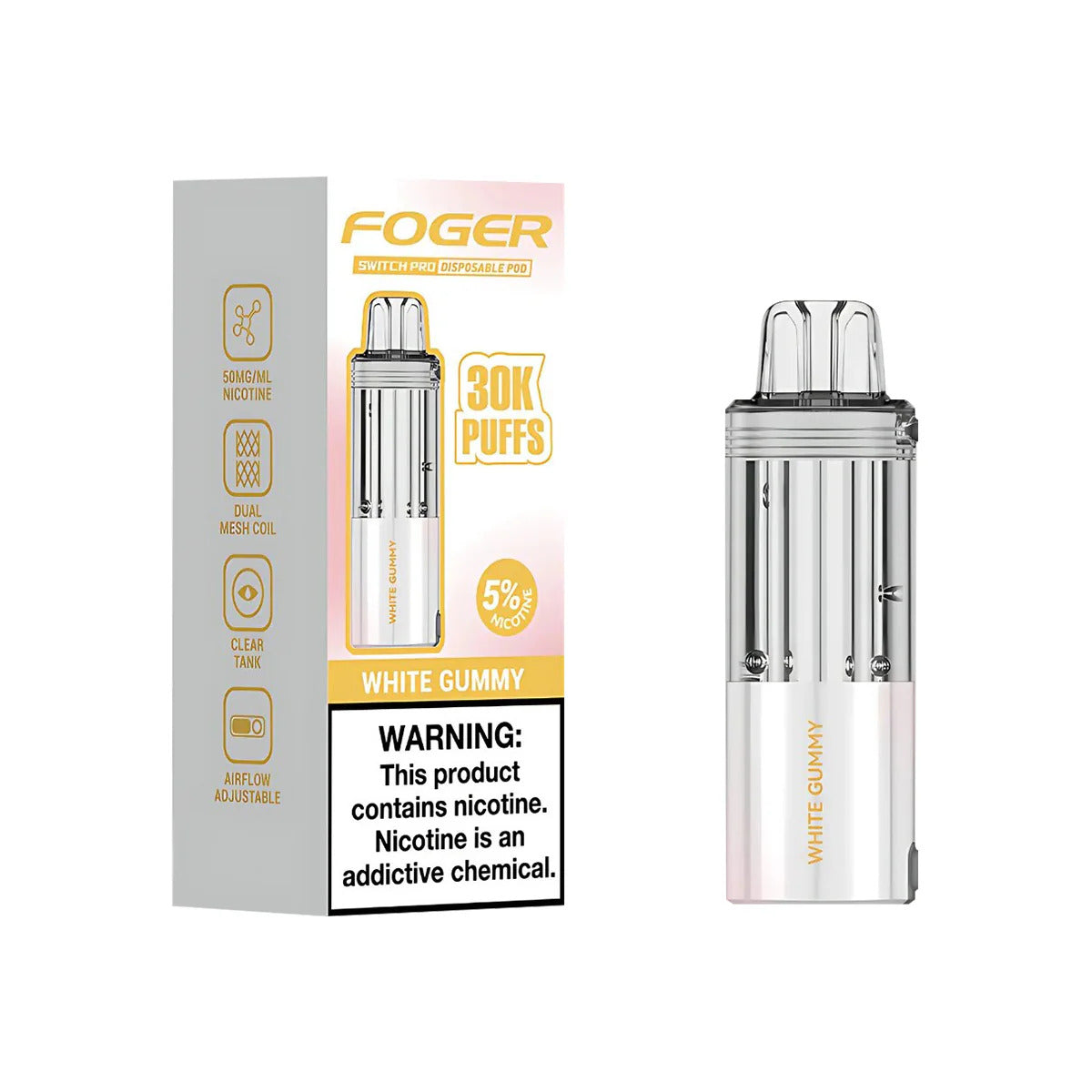 FOGER POD 30K WHITE GUMMY