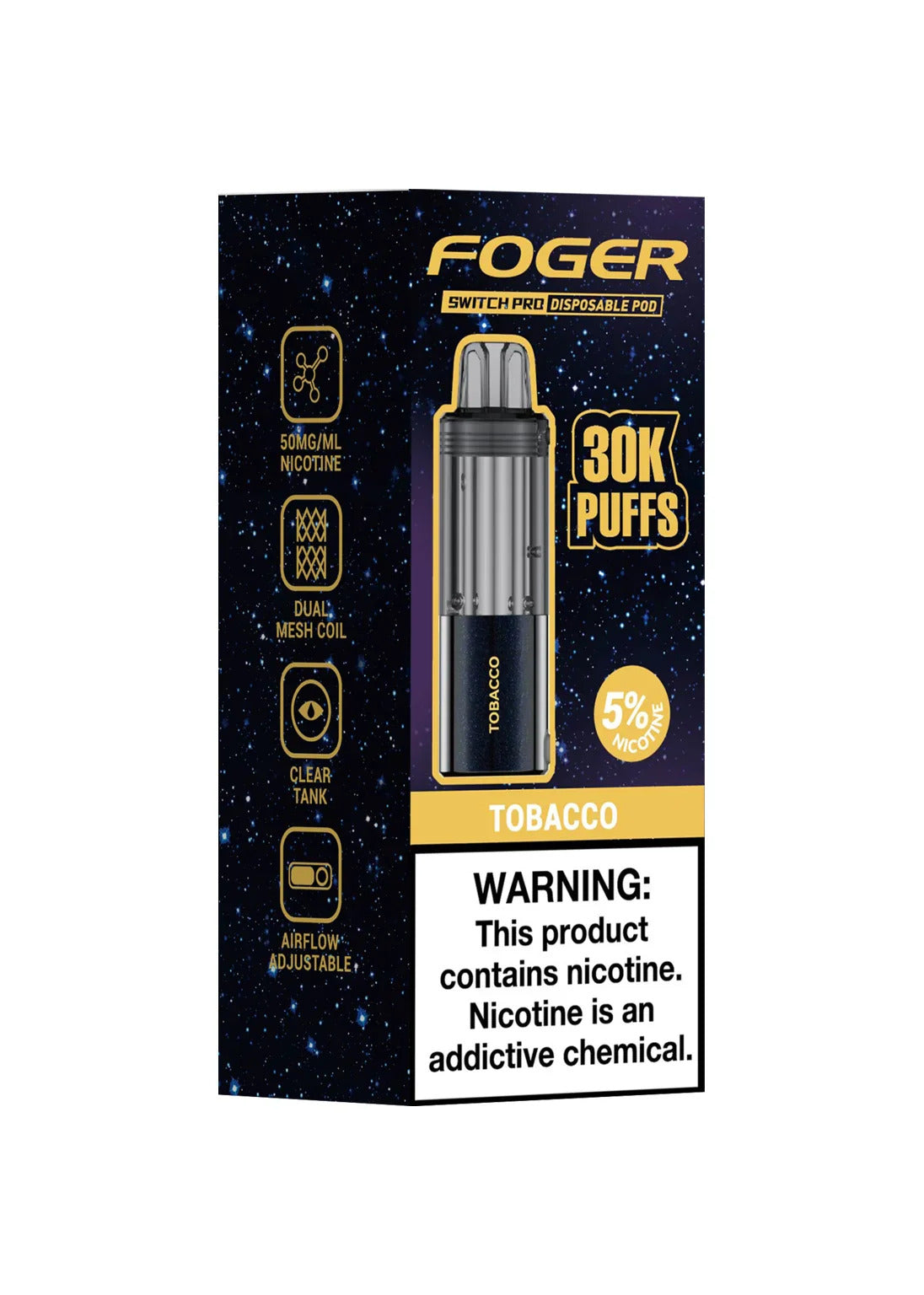 FOGER POD 30K 5CT TOBACCO
