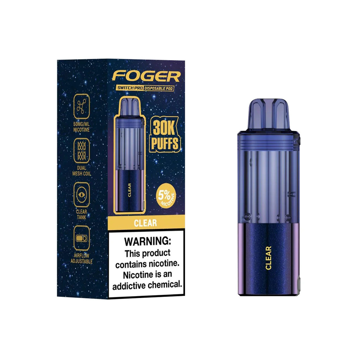 FOGER POD 30K 5CT CLEAR