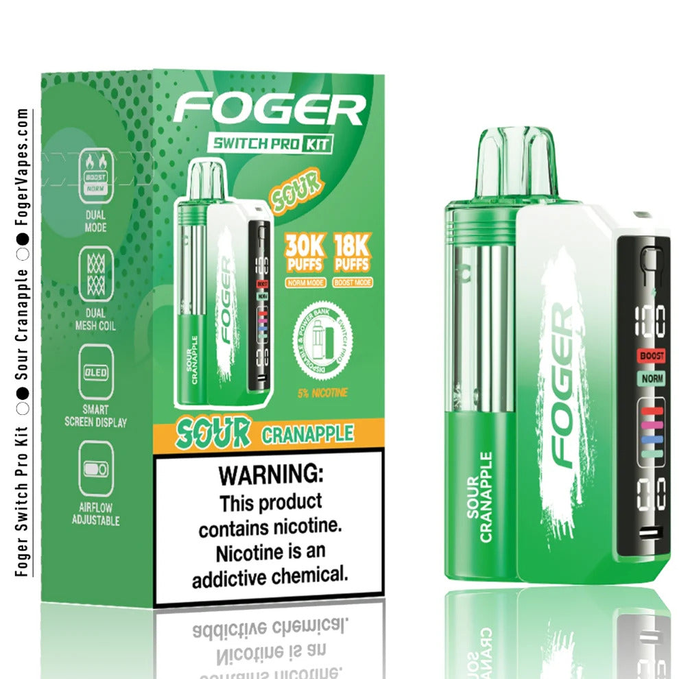 FOGER 30K SOUR CRANAPPLE 5CT