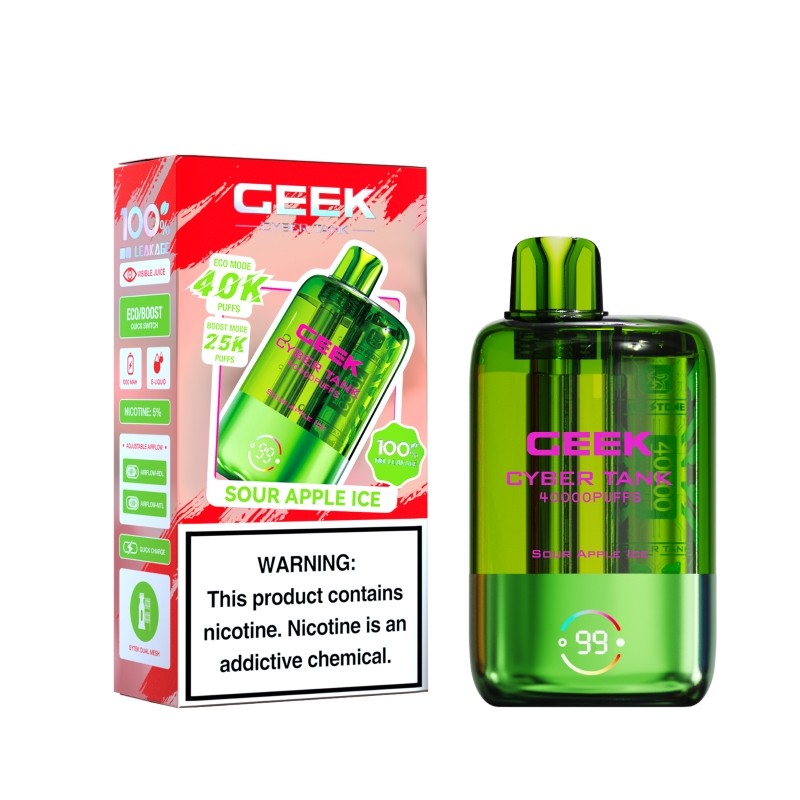 GEEK CT 40K 5CT SOUR APPLE ICE