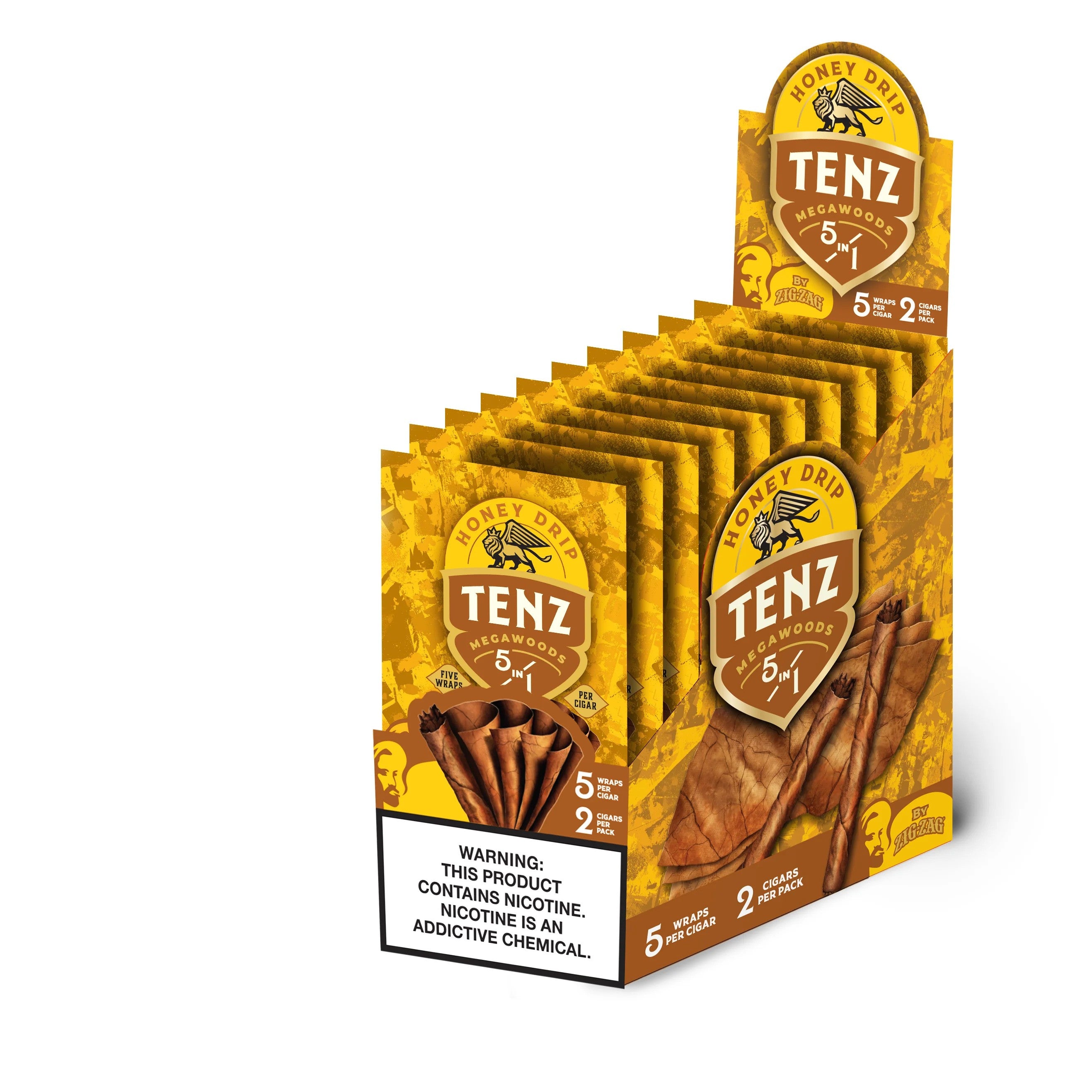ZIGZAG TENZ LEAF 8/2CT HONEY