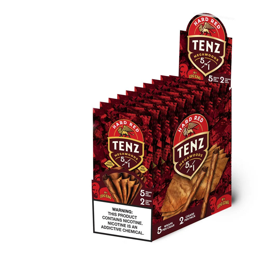 ZIGZAG TENZ LEAF 8/2CT HARD RED