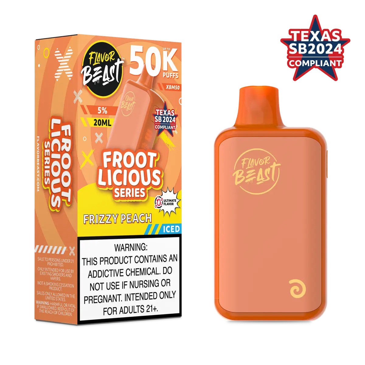 FLAVOR BEAST 50K 5CT FRIZZY PEAC