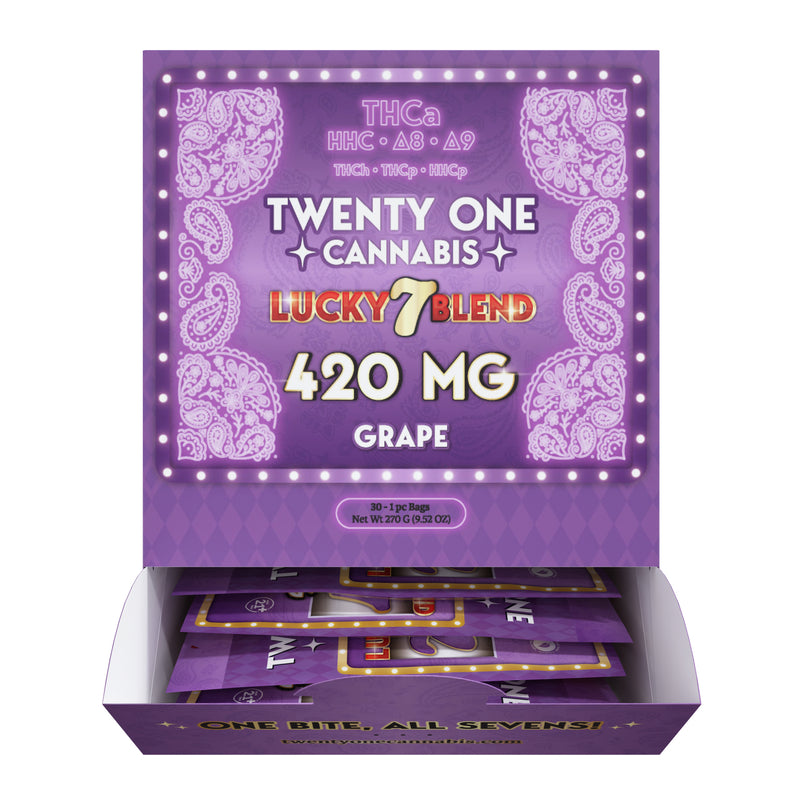 21 LUCKY7 420MG GUMIE 30CT GRAPE