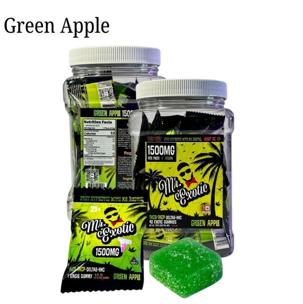 MR EXOTIC 1500MG 40CT GREEN APPL
