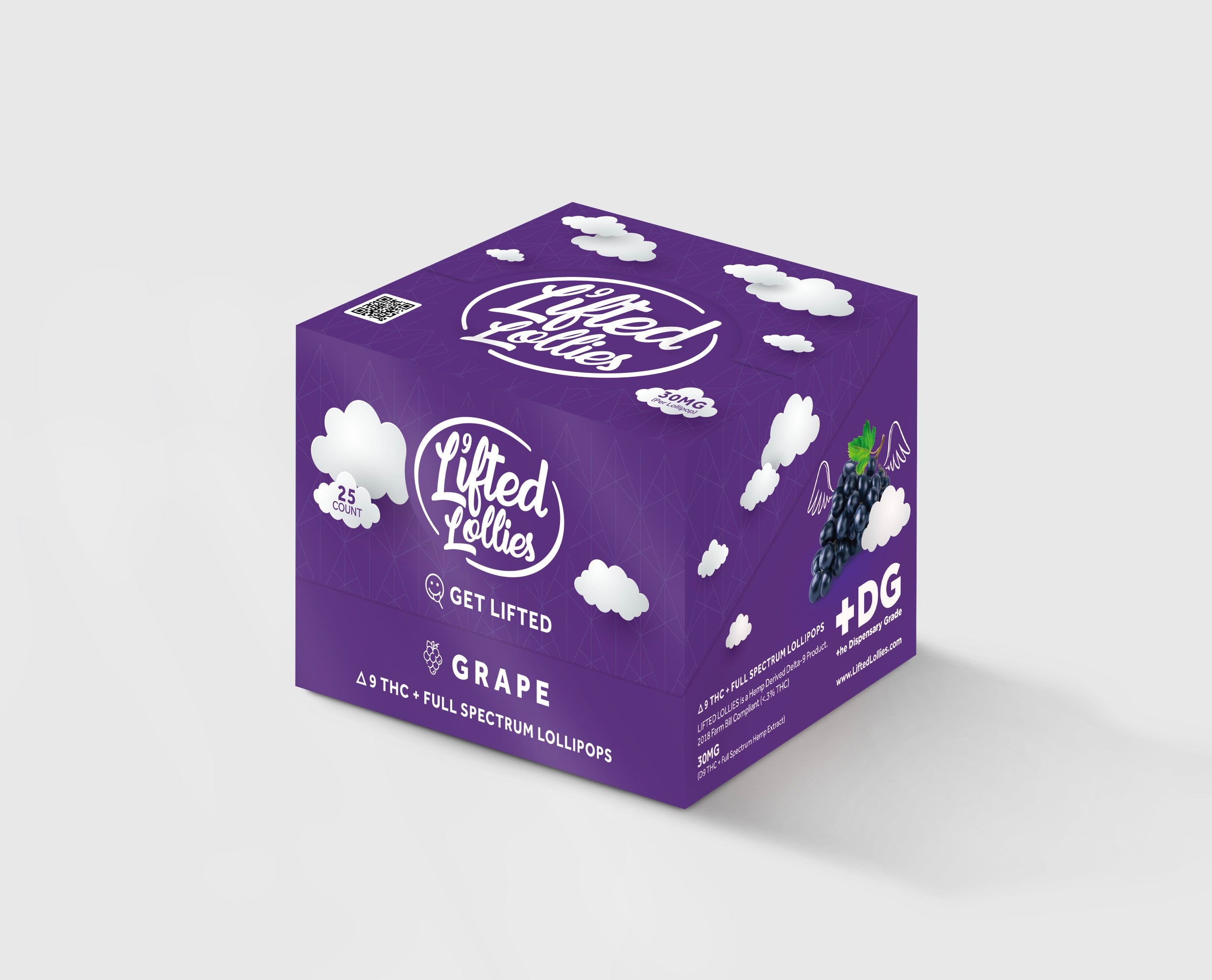 LIFTED LOLLIES 25CT GRAPE