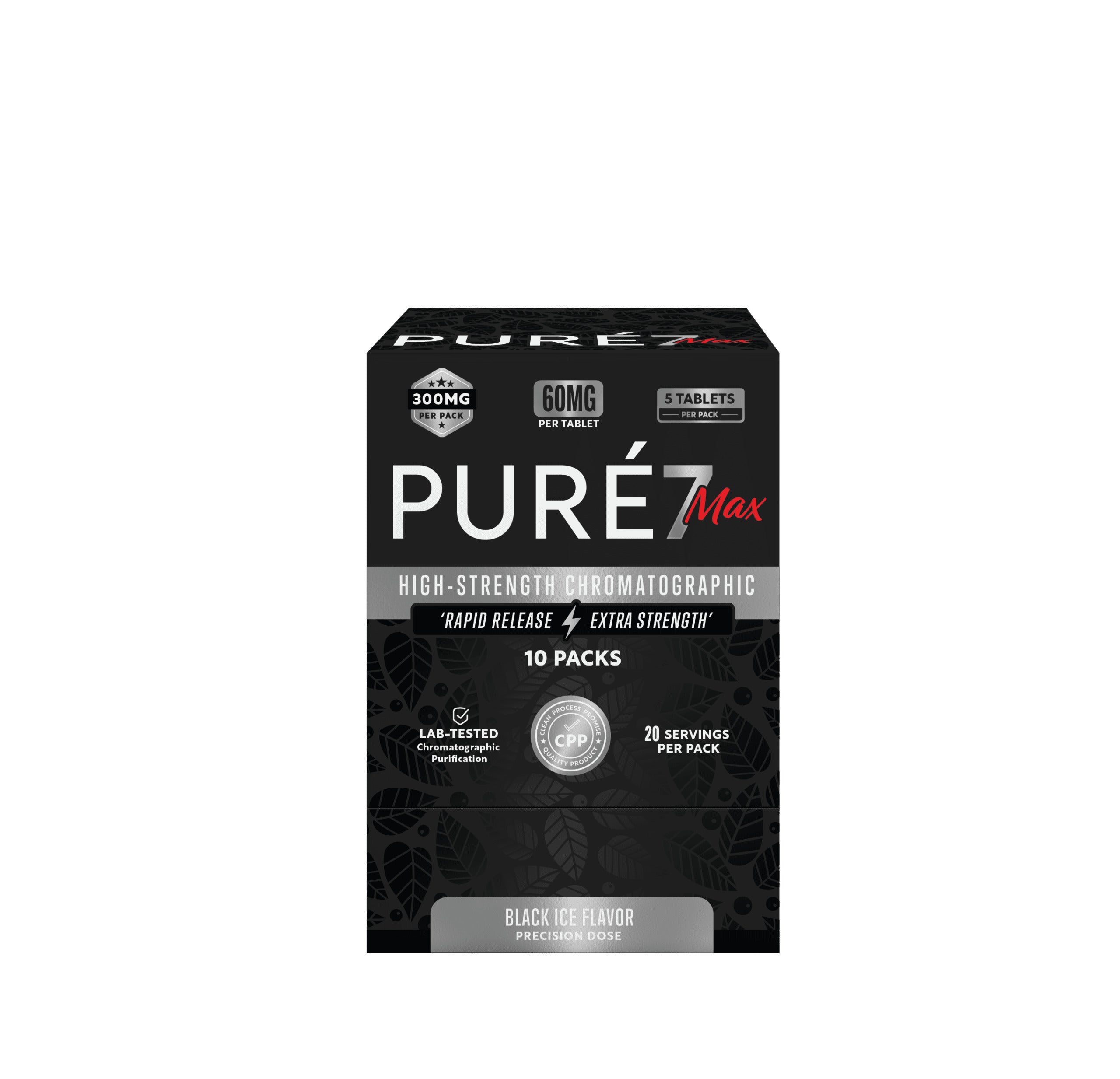 PURE7 MAX 60MG 5T 10CT BLACK ICE