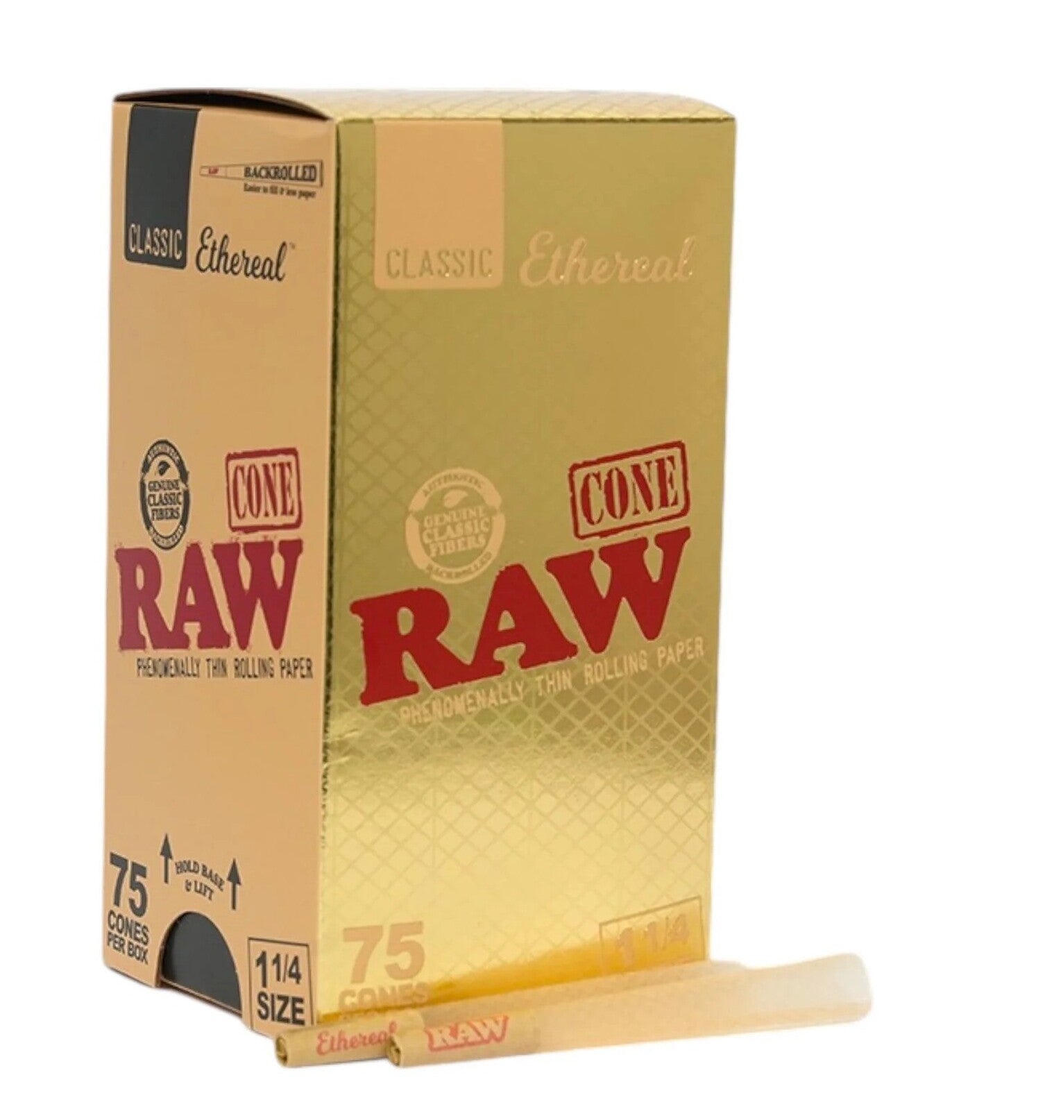 RAW ETHEREAL 11/4 CONES 75CT