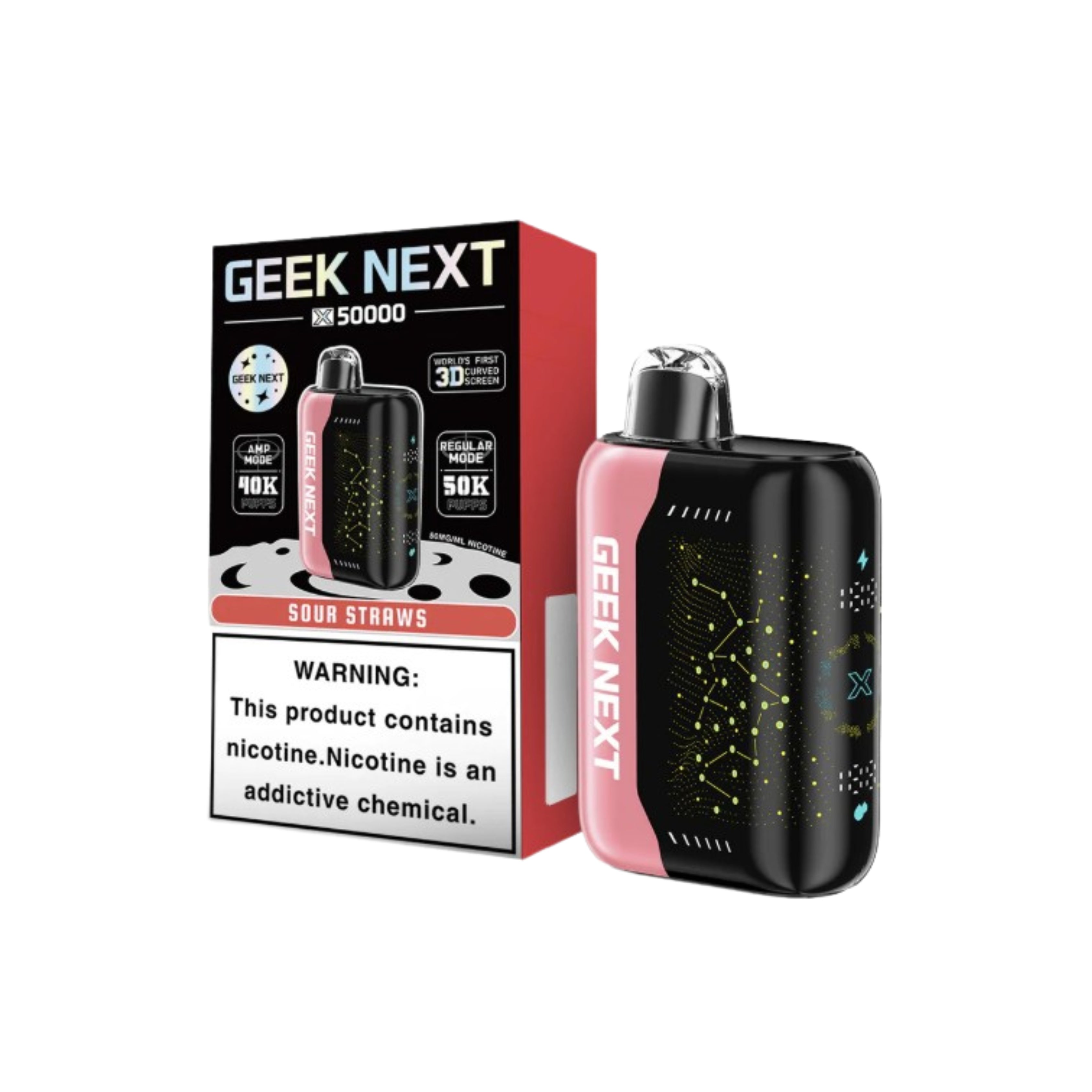 GEEK NEXT 50K 5CT SOUR STRAWS