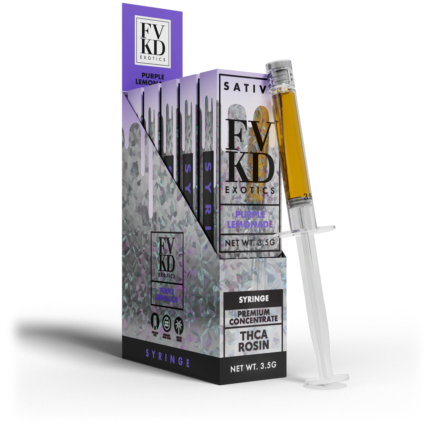FVKD VAPE SYRINGE 5CT PURP LMNDE