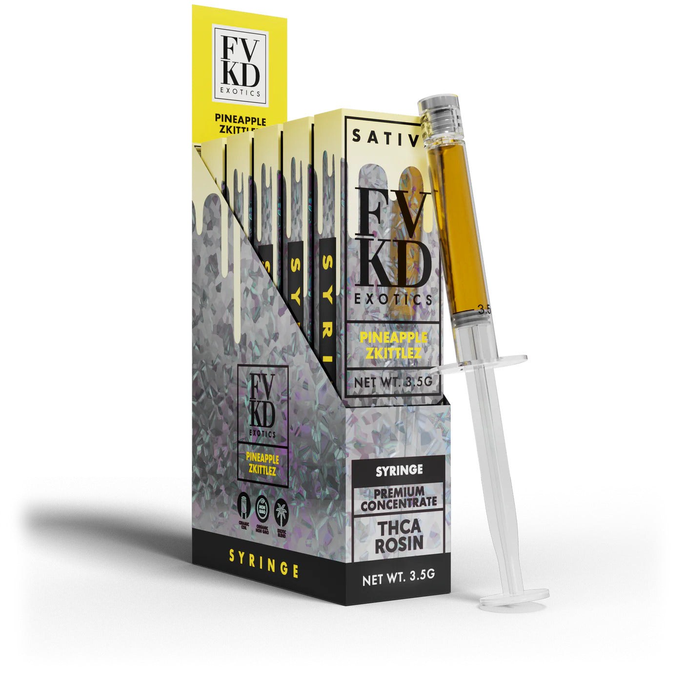 FVKD VAPE SYRINGE 5CT PINEAP ZKT