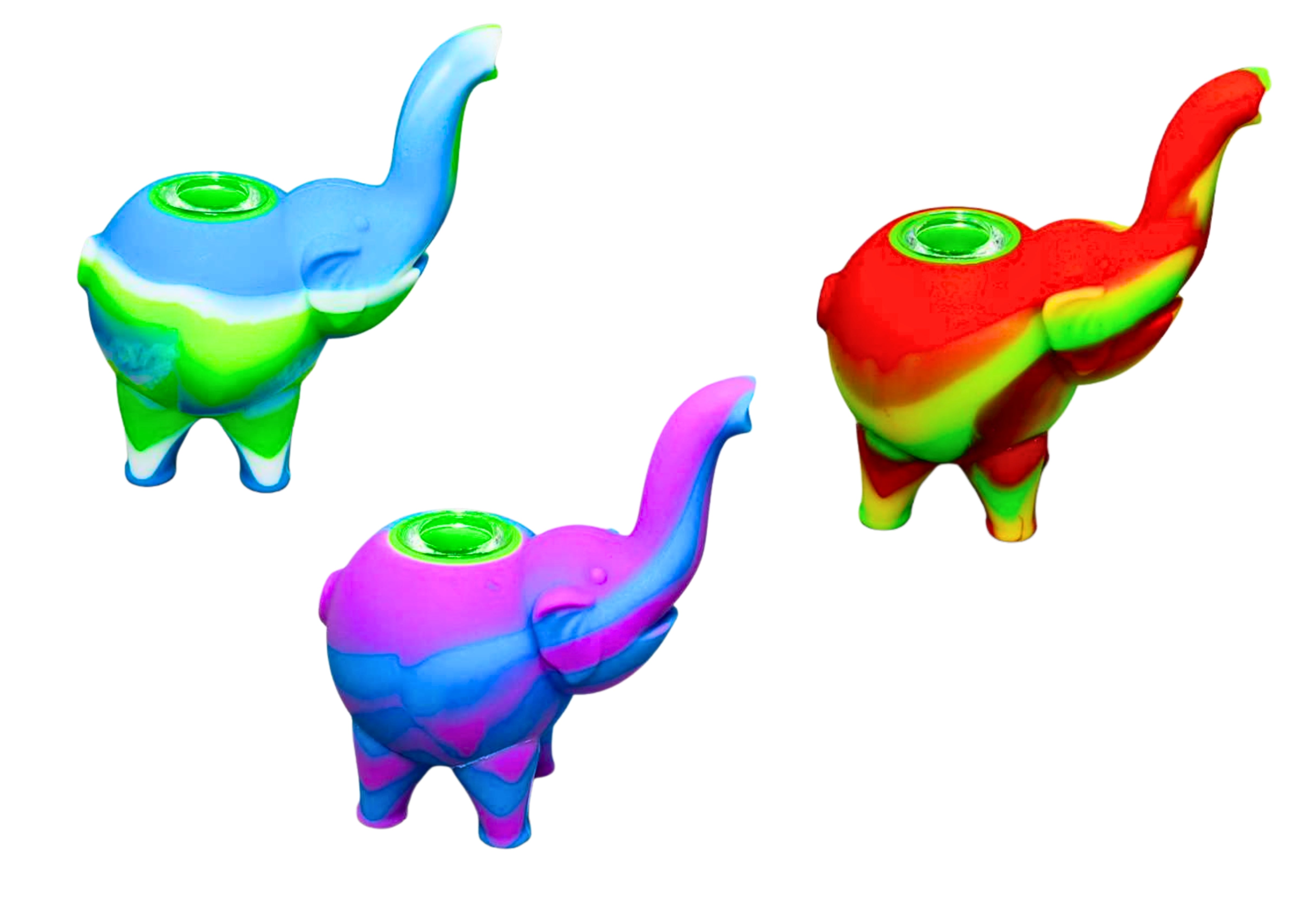 SILICONE ELEPHANT HAND PIPE