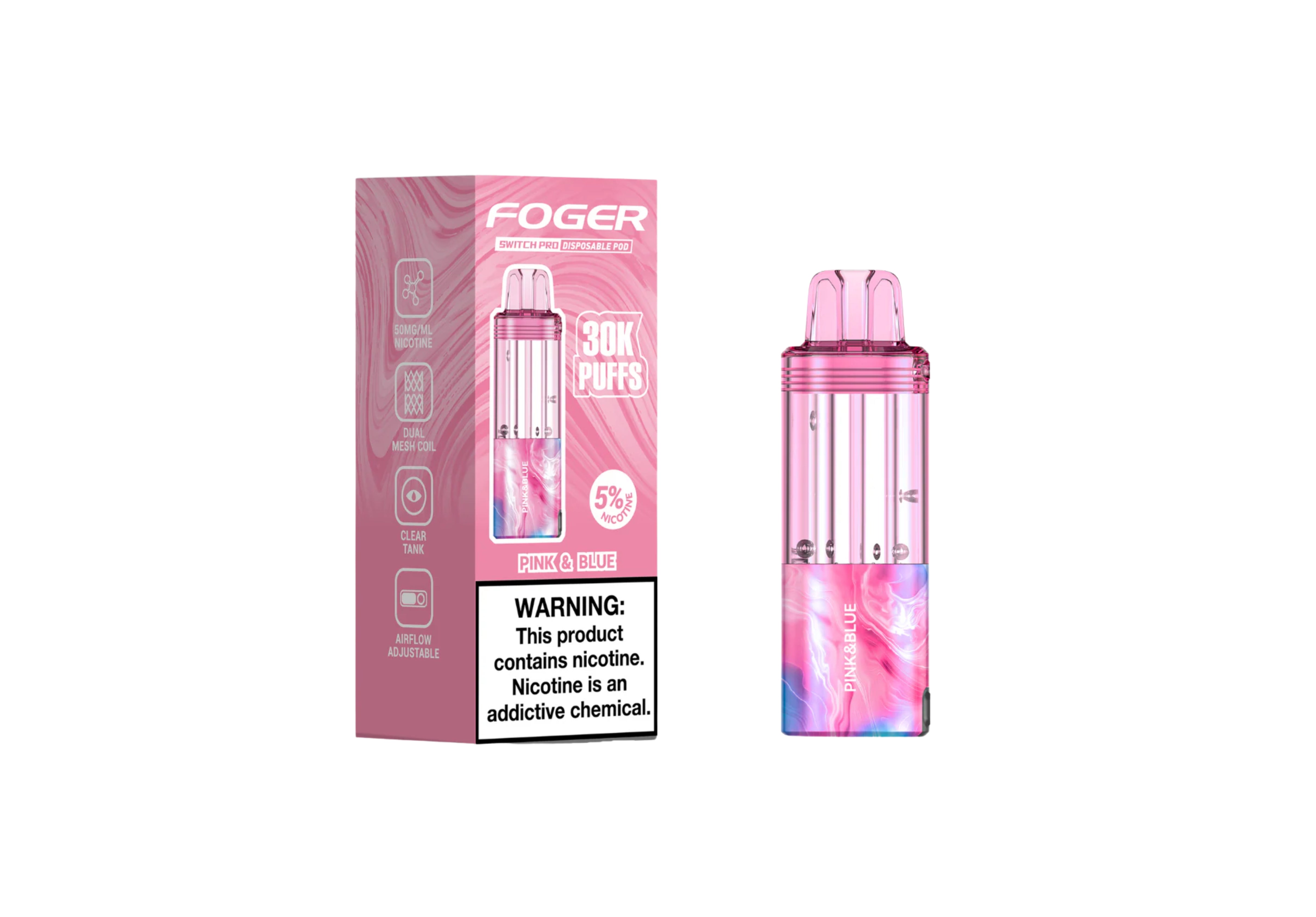 FOGOR POD 30K 5CT PINK & BLUE