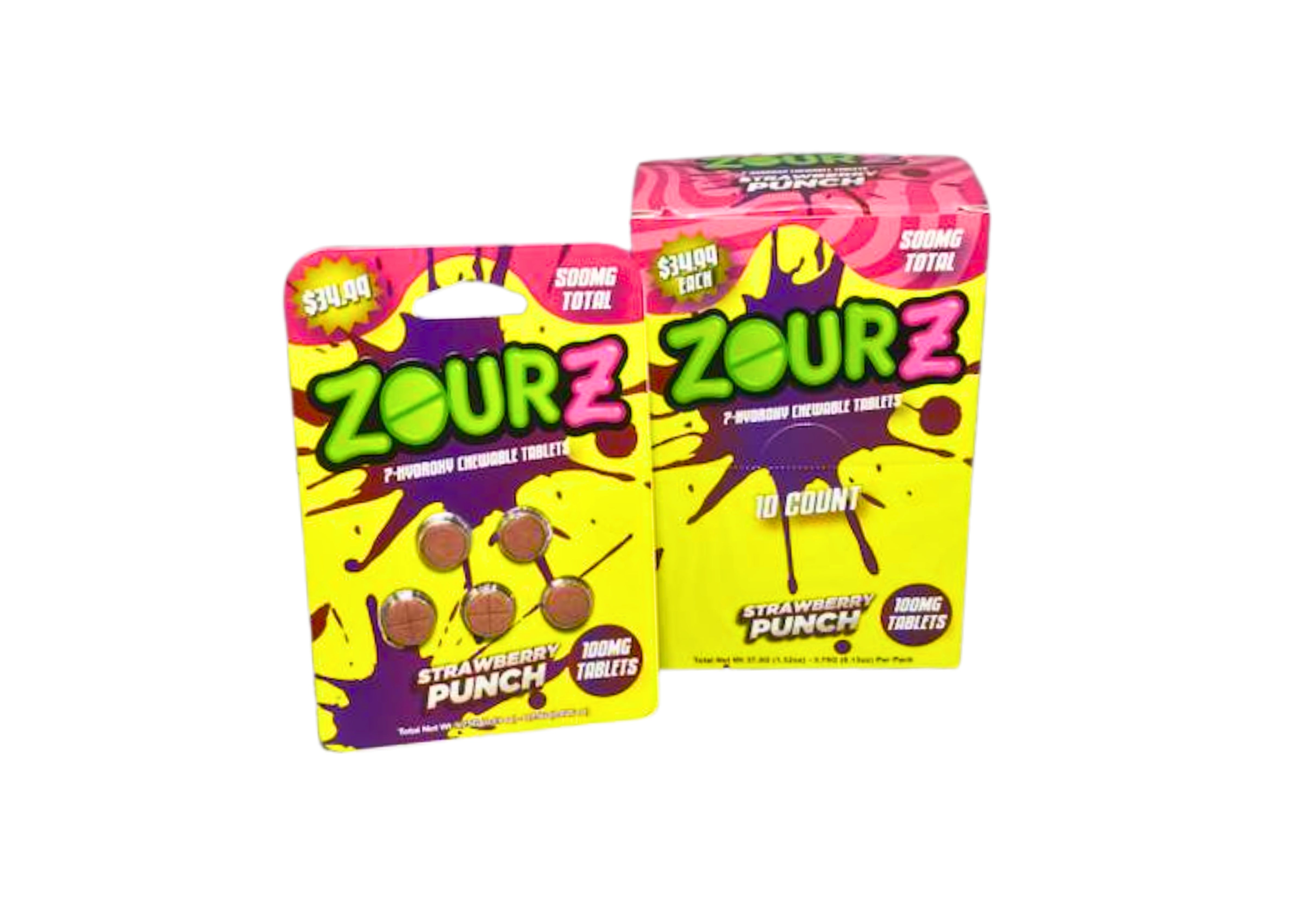 ZOURZ 7-HYD 10CT 100MG STRW PUNC