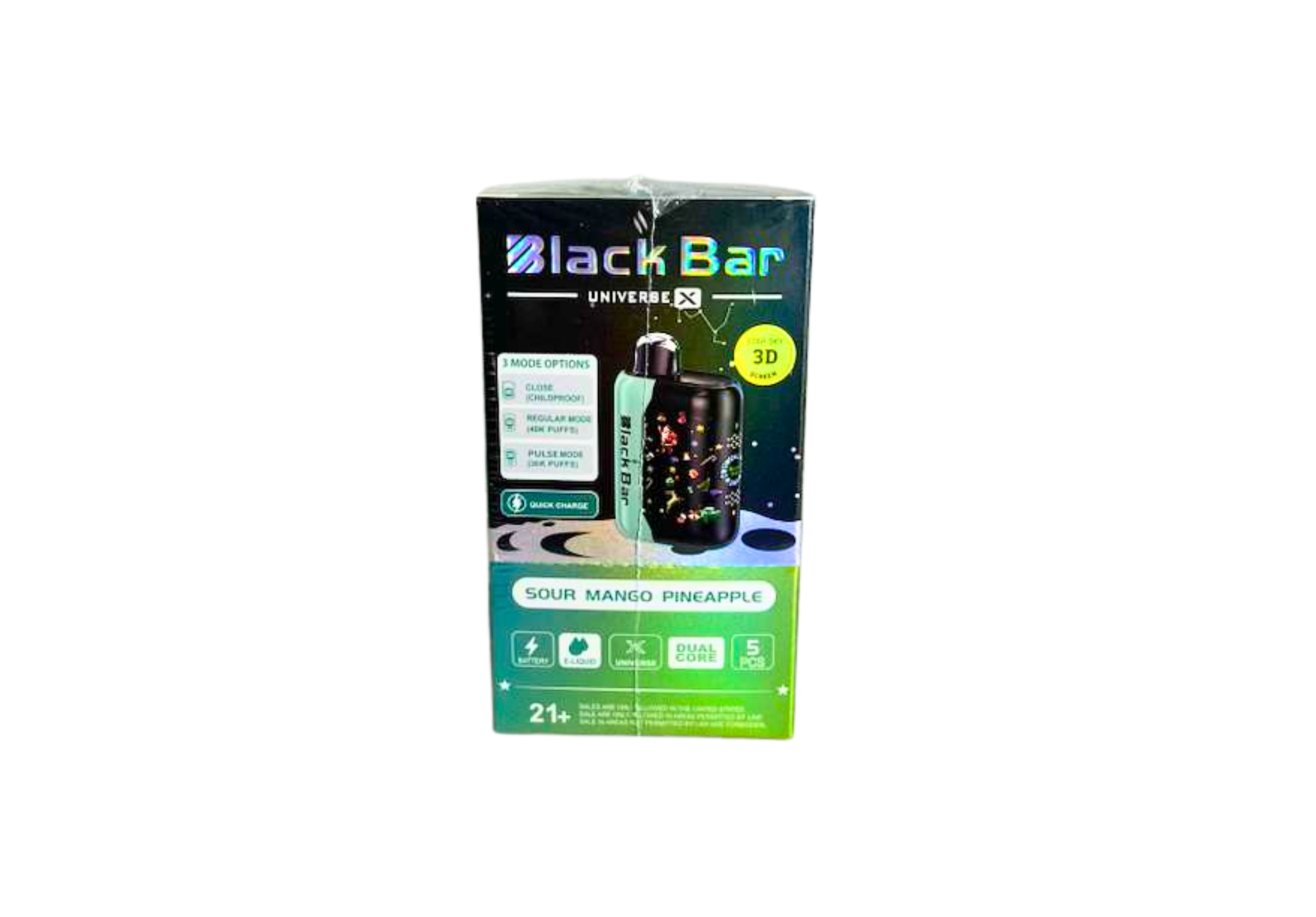 BLACK BAR 40K 5CT SOUR MANGO PIN