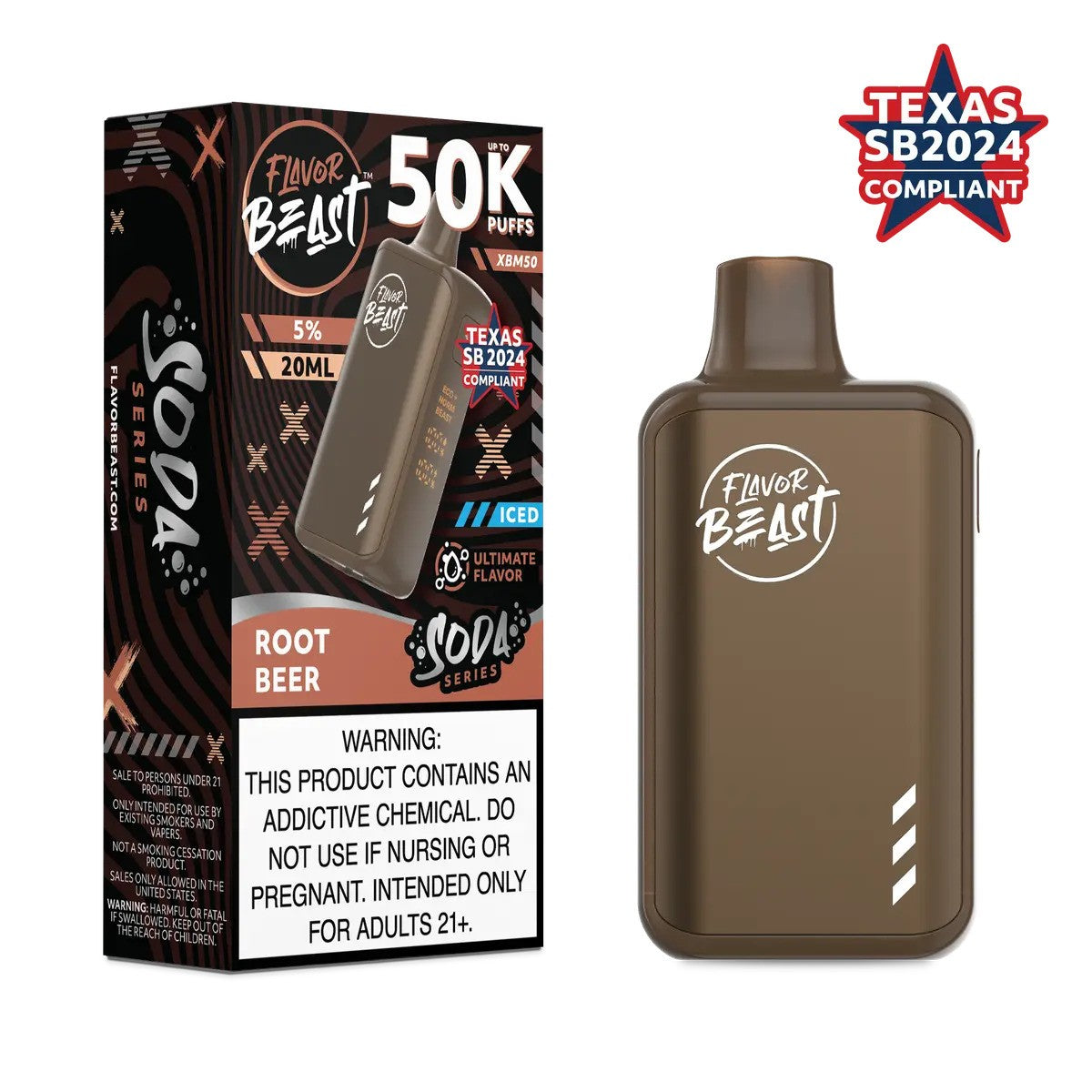 FLAVOR BEAST 50K 5CT ROOT BEER