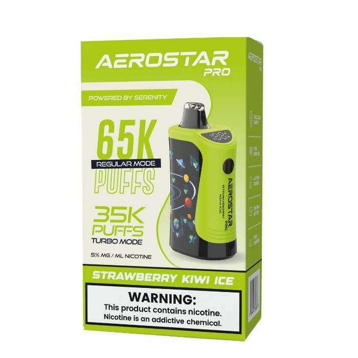 AEROSTAR 65K 5CT STRW KIWI ICE