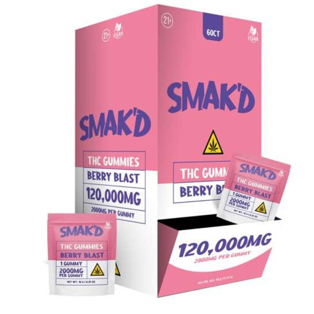 SMAK'D 120KMG GUMIE 60CT BERRY B