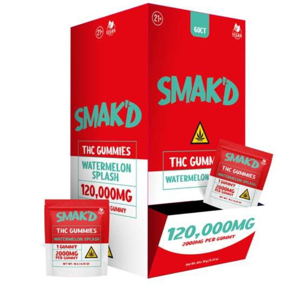 SMAK'D 120KMG GUMIE 60CT WATERML