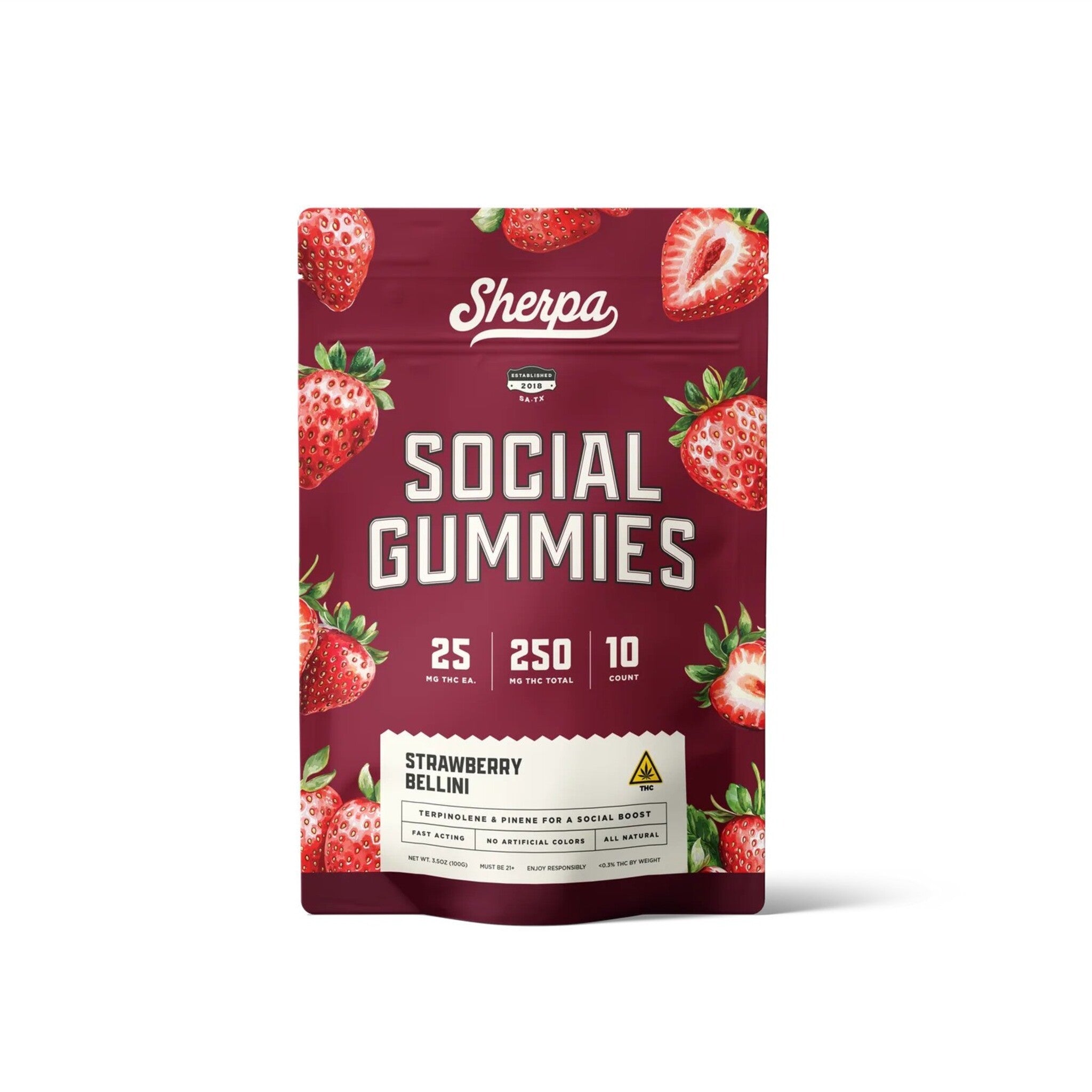 SHERPA GUMMIES 25MG 1CT STRWBRY