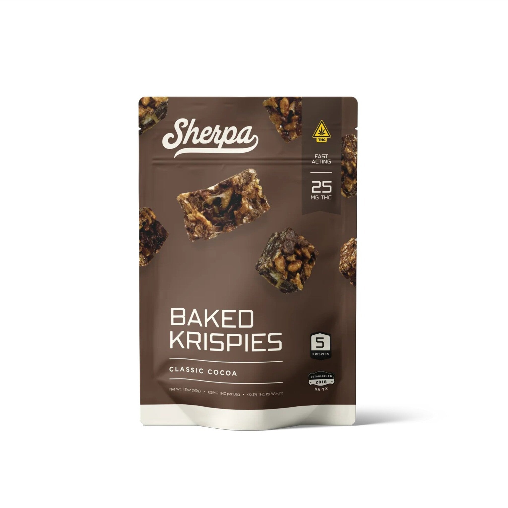 SHERPA KRISPIES 25MG 1CT COCOA