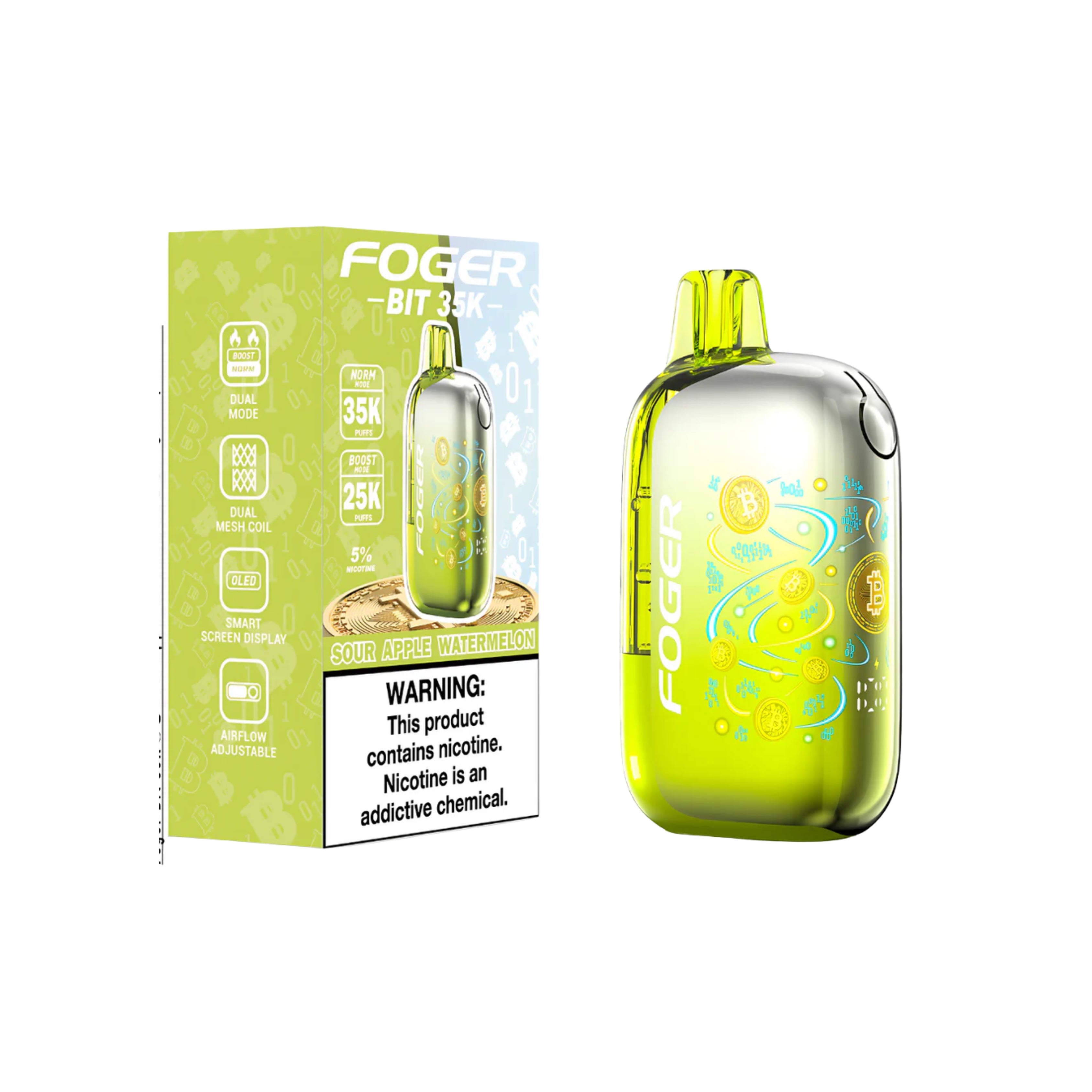 FOGER 35K 5CT SOUR APPLE WATERME