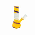 6" GLASS BEAKER WP YELLOW STRIP
