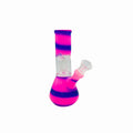 6" GLASS BEAKER WP PINK STRIP