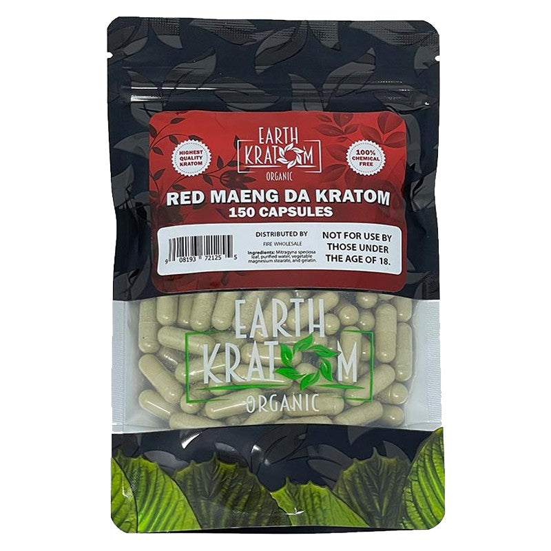 EARTH KRATOM 150CAPS RED MAEDA