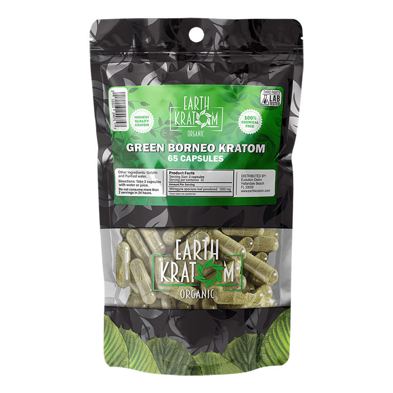 EARTH KRATOM 65CT GREEN BORNEO