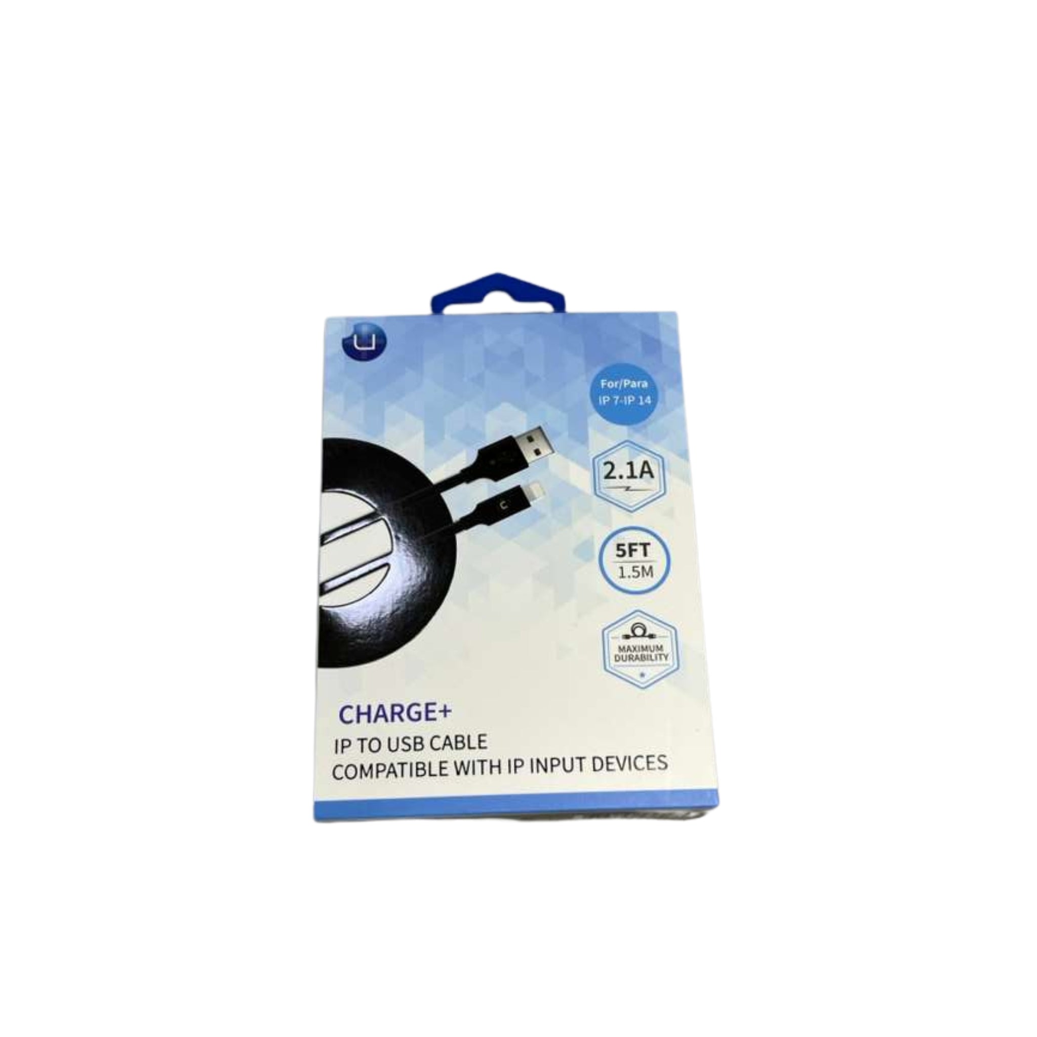 CABLE UPLUS IPHONE 4FT BLACK
