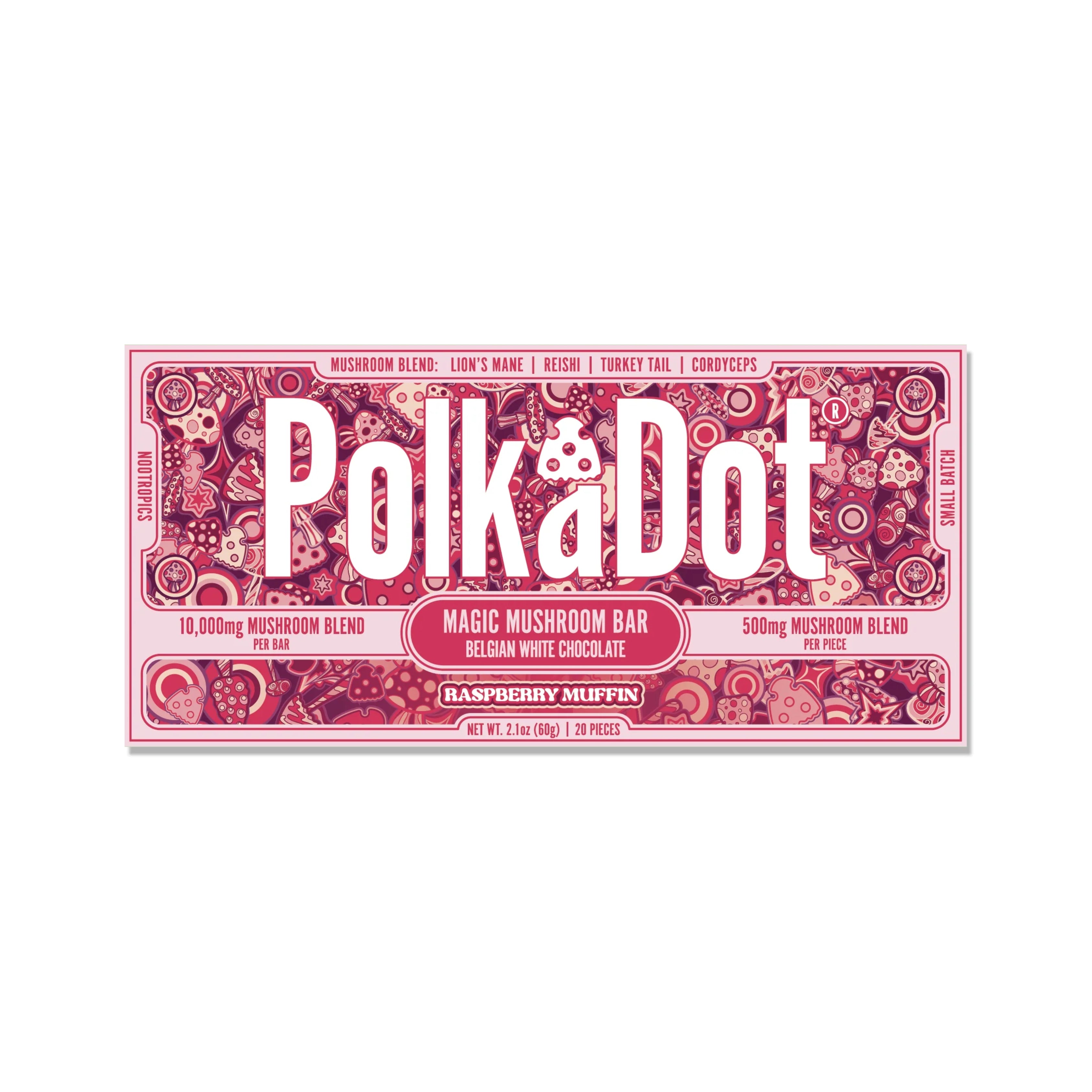 POLKA DOT 500MG MSHROM 1CT MUFFI