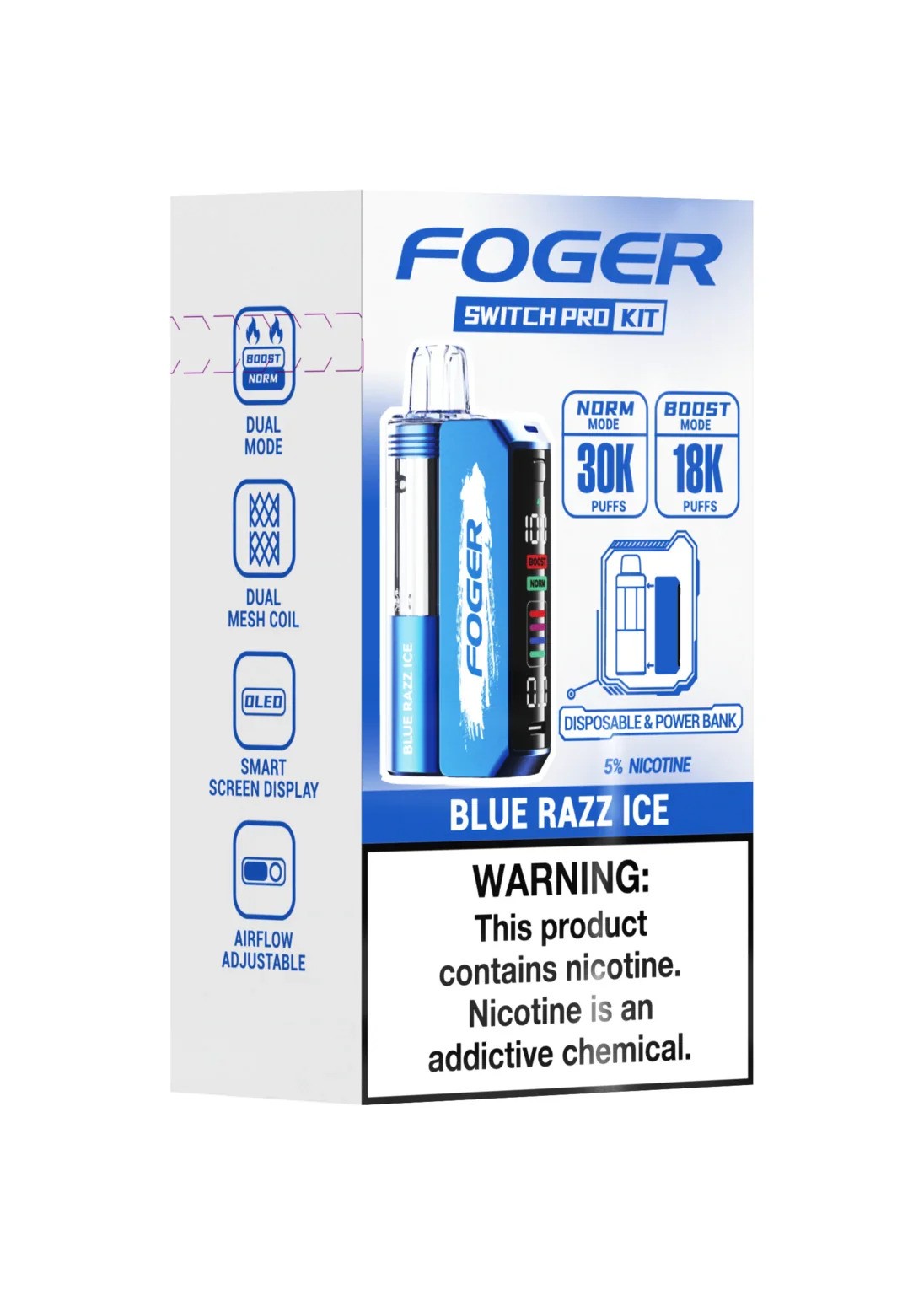 FOGOR 30K BLUE RAZ ICE 5CT