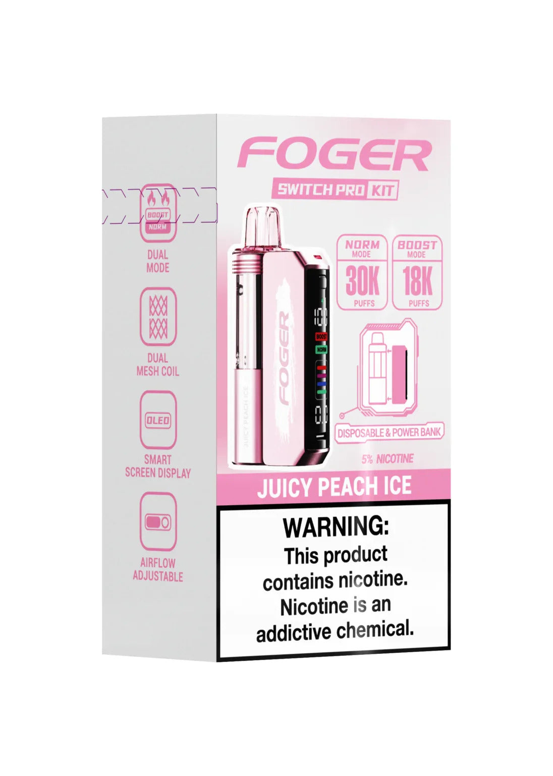 FOGOR 30K JUICY PEACH ICE 5CT