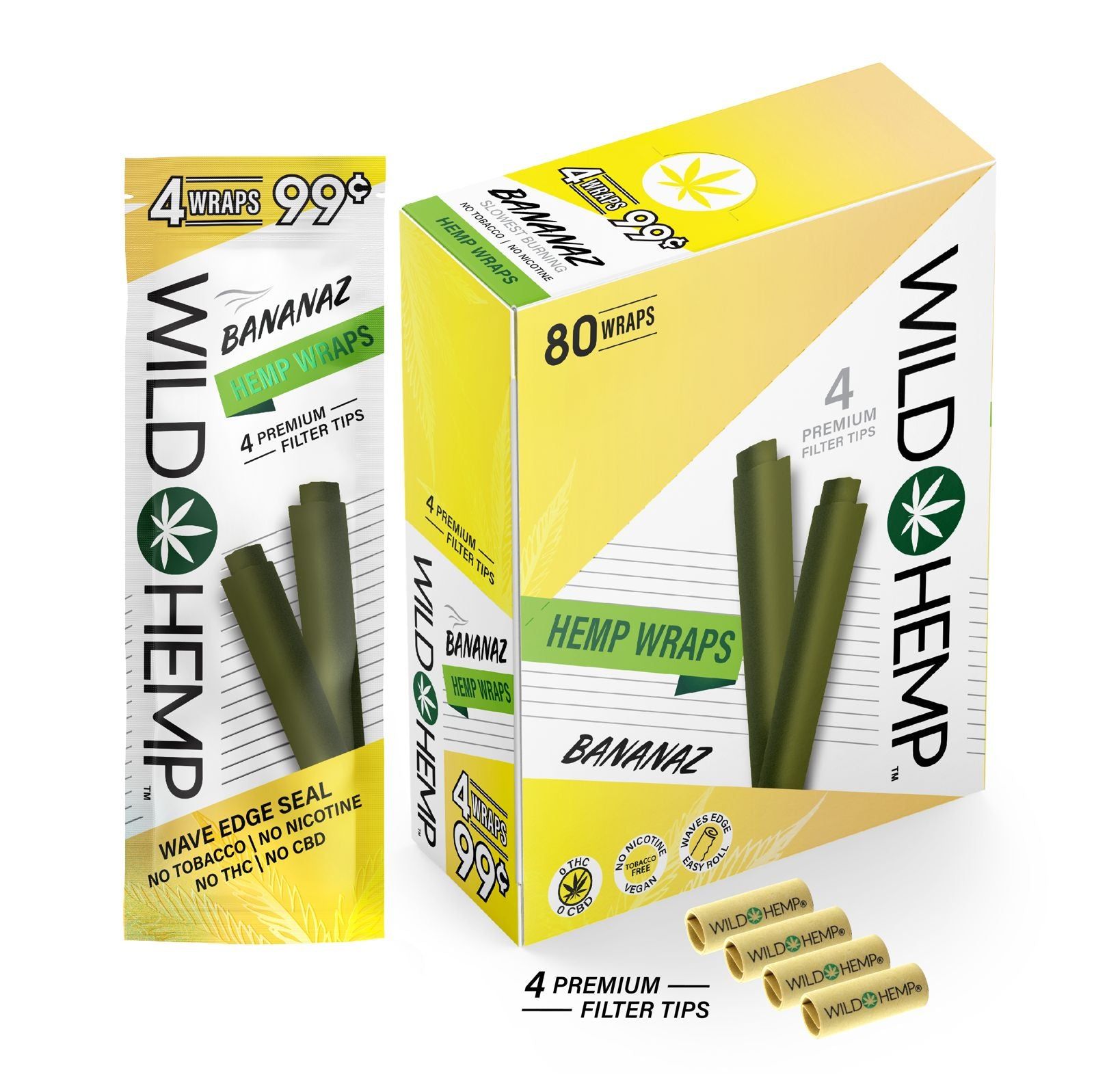 WILD HEMP BANANA 4 FOR 99C 80CT